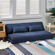 Urbana Japanese Futon Lounge 3-Seater Sofa Bed, Blue