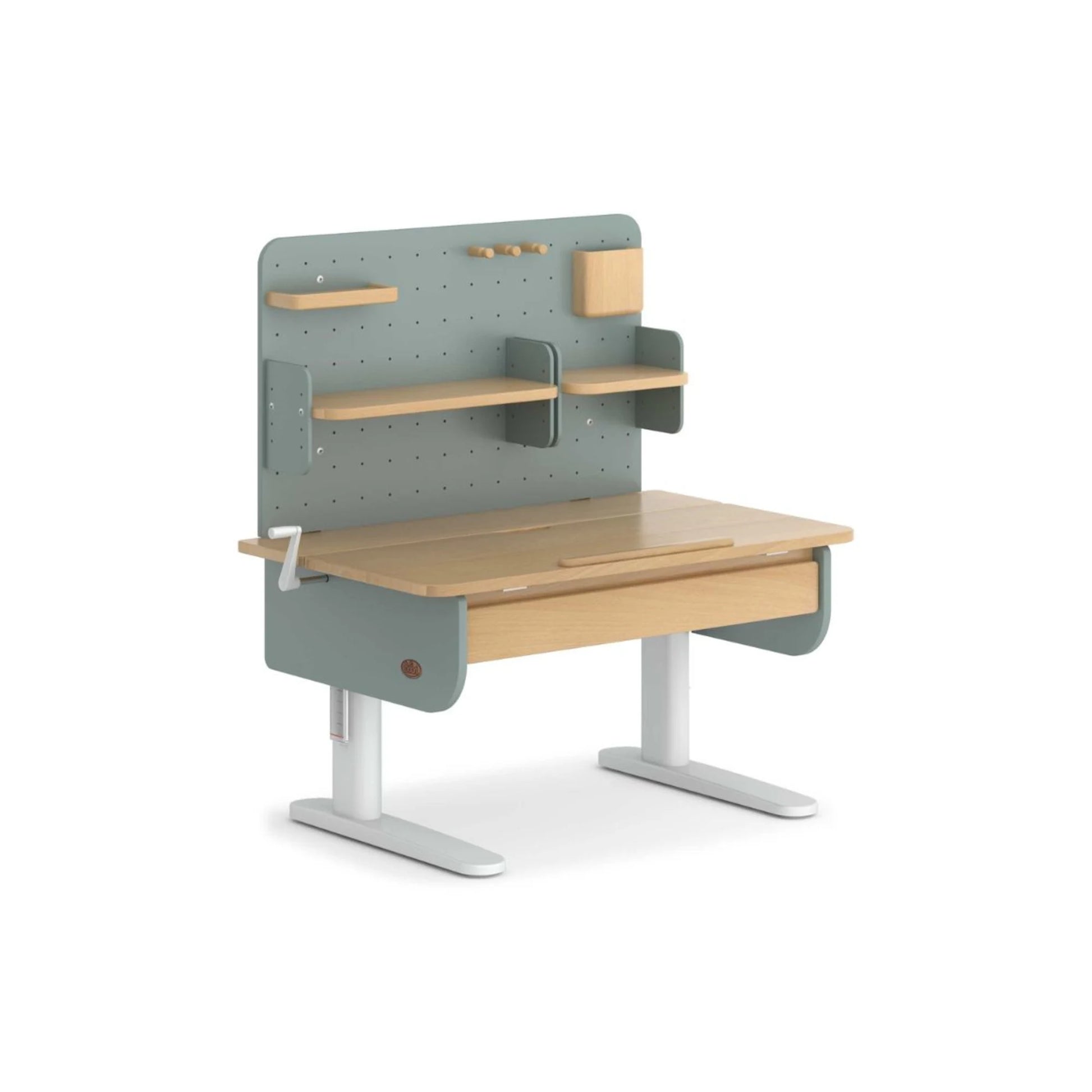 Boori Ergonomic Kids Desk With Pegboard Hutch Package, W100cm, Blueberry
