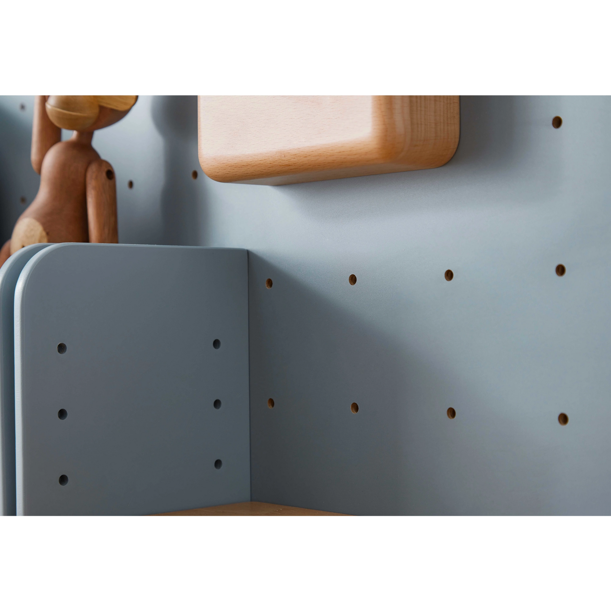 Boori Ergonomic Kids Desk (100cm) With Pegboard Hutch Package, Blueberry