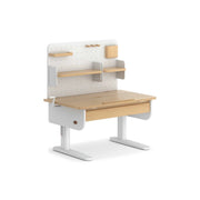 Boori Ergonomic Kids Desk With Pegboard Hutch Package, W100cm, Barley White