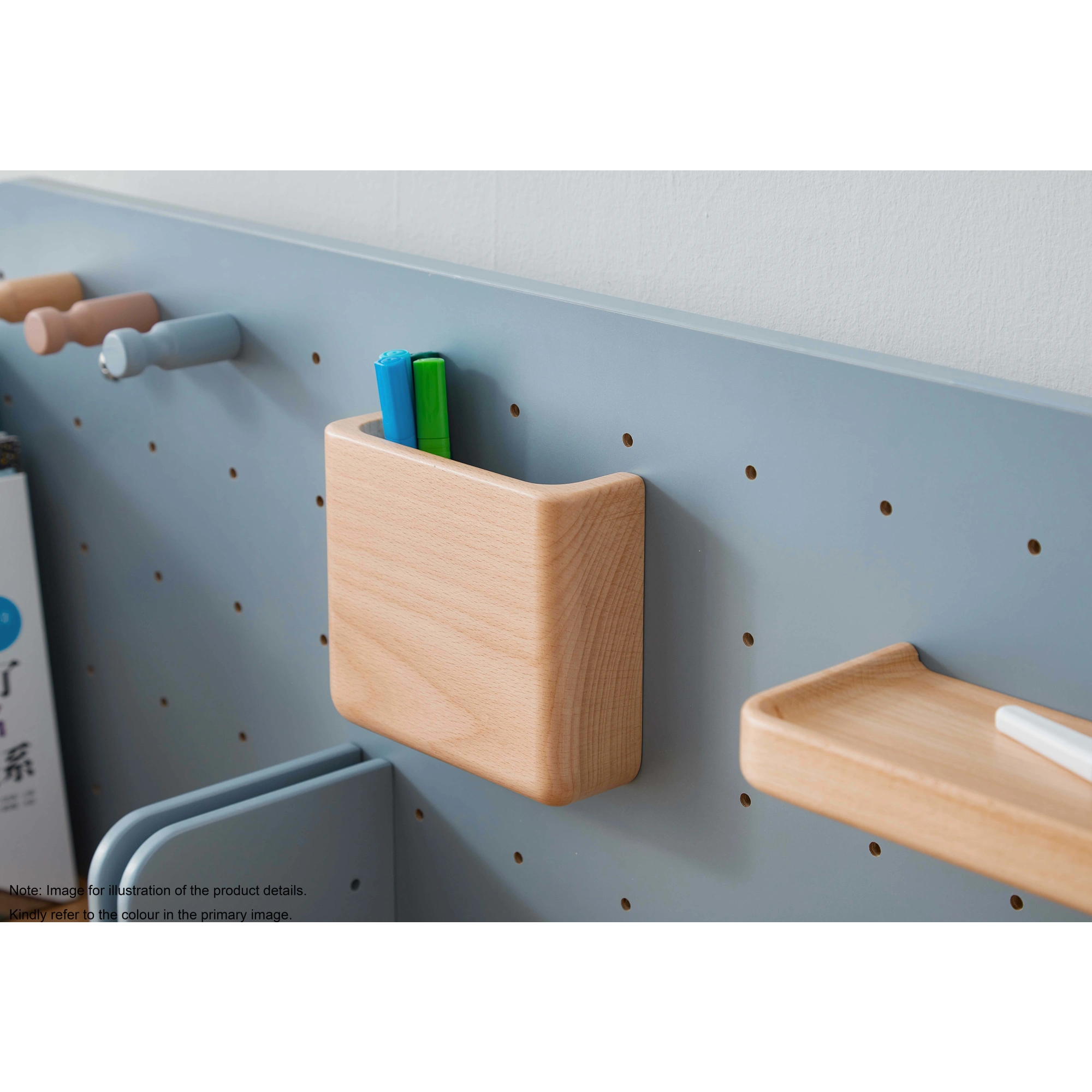Boori Ergonomic Kids Desk (100cm) With Pegboard Hutch Package, Barley White