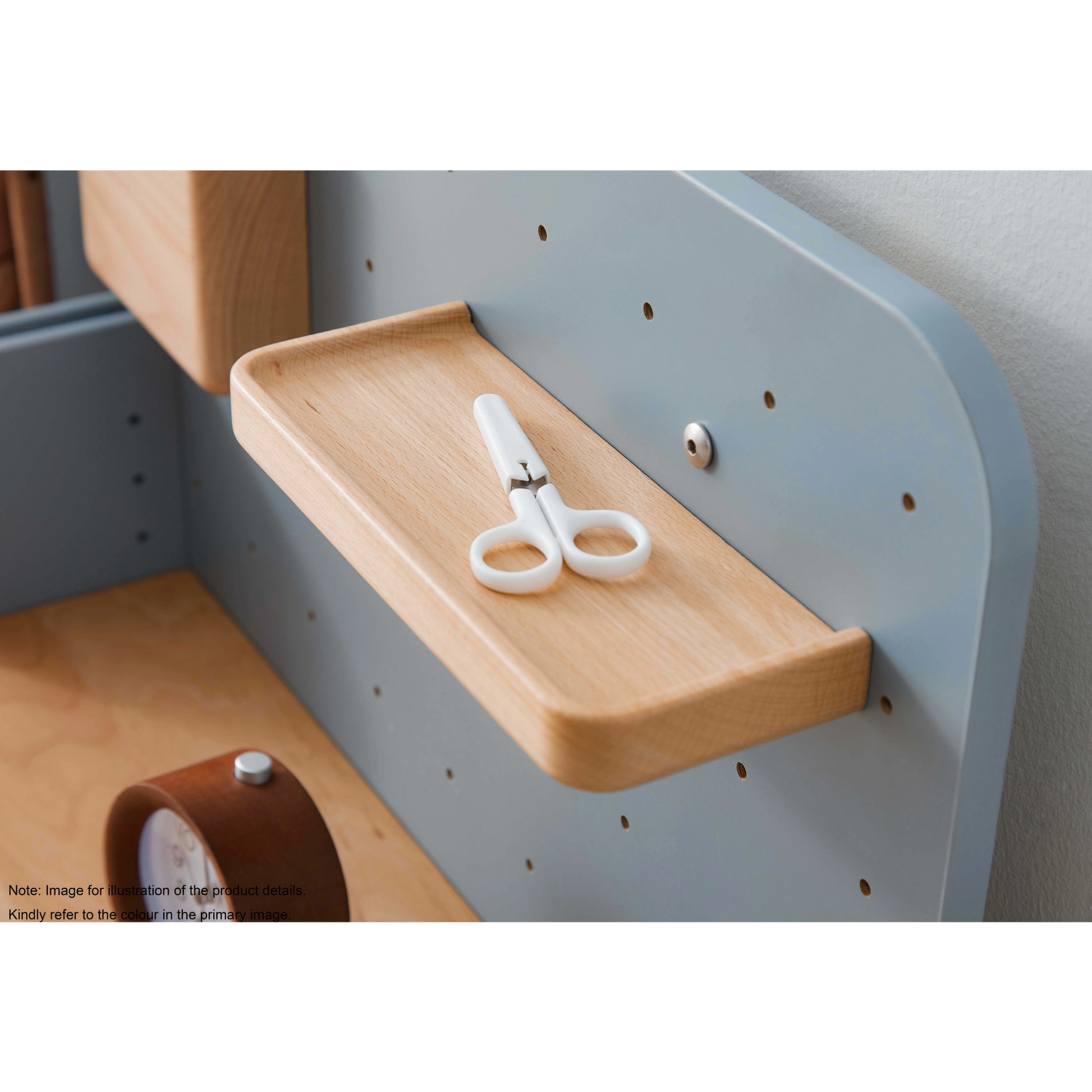 Boori Ergonomic Kids Desk (100cm) With Pegboard Hutch Package, Barley White