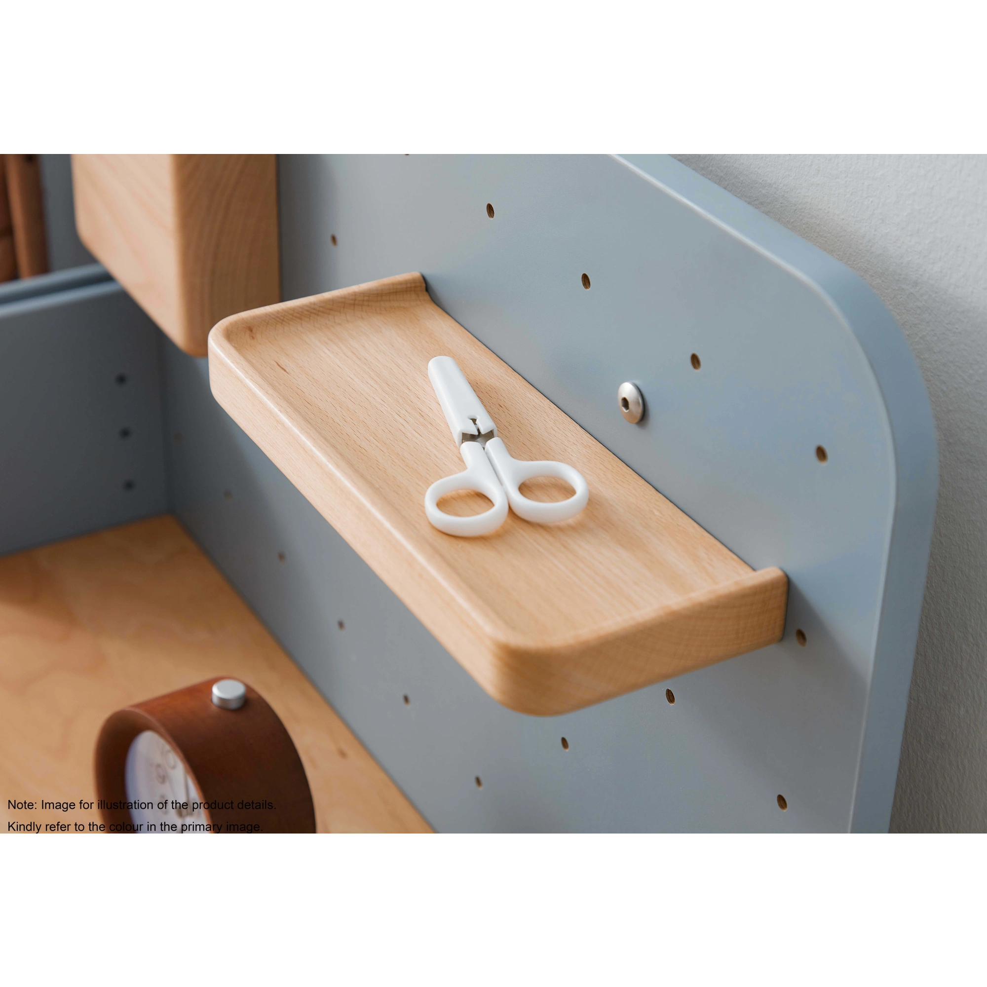 Boori Ergonomic Kids Desk (100cm) With Pegboard Hutch Package, Barley White