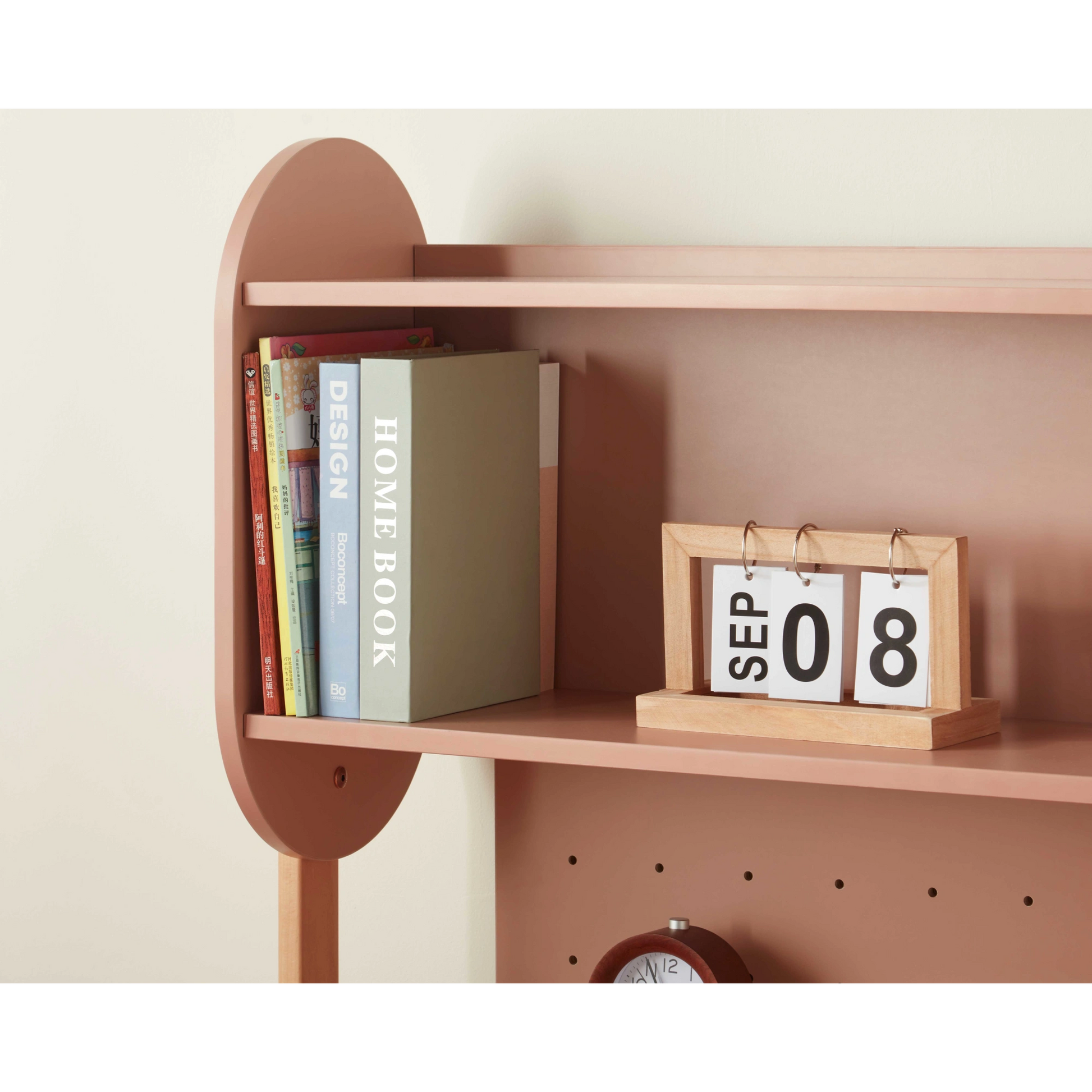 Boori Euler Kids Desk With Pegboard And Hutch Package, Cherry
