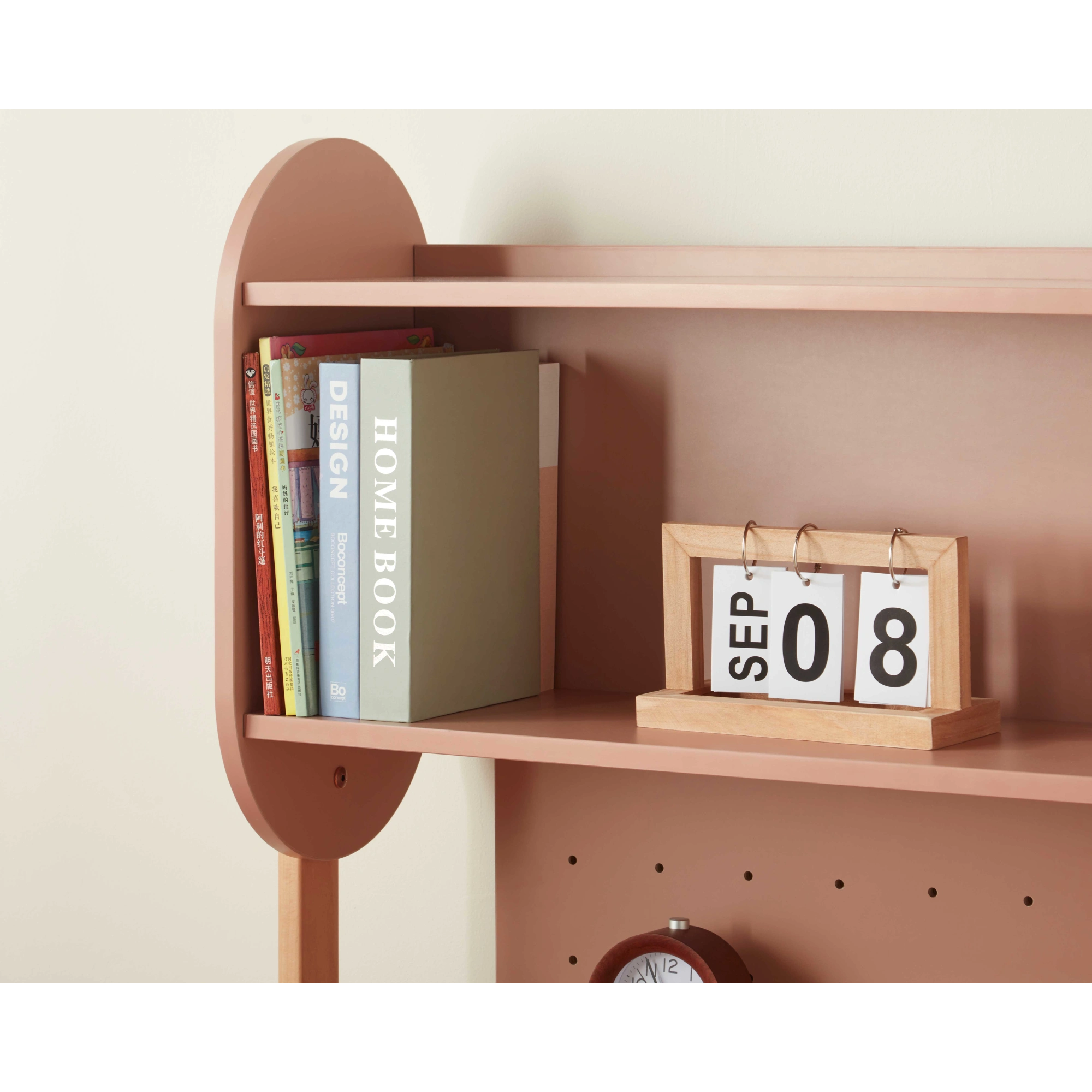 Boori Euler Kids Desk With Pegboard And Hutch Package, Cherry