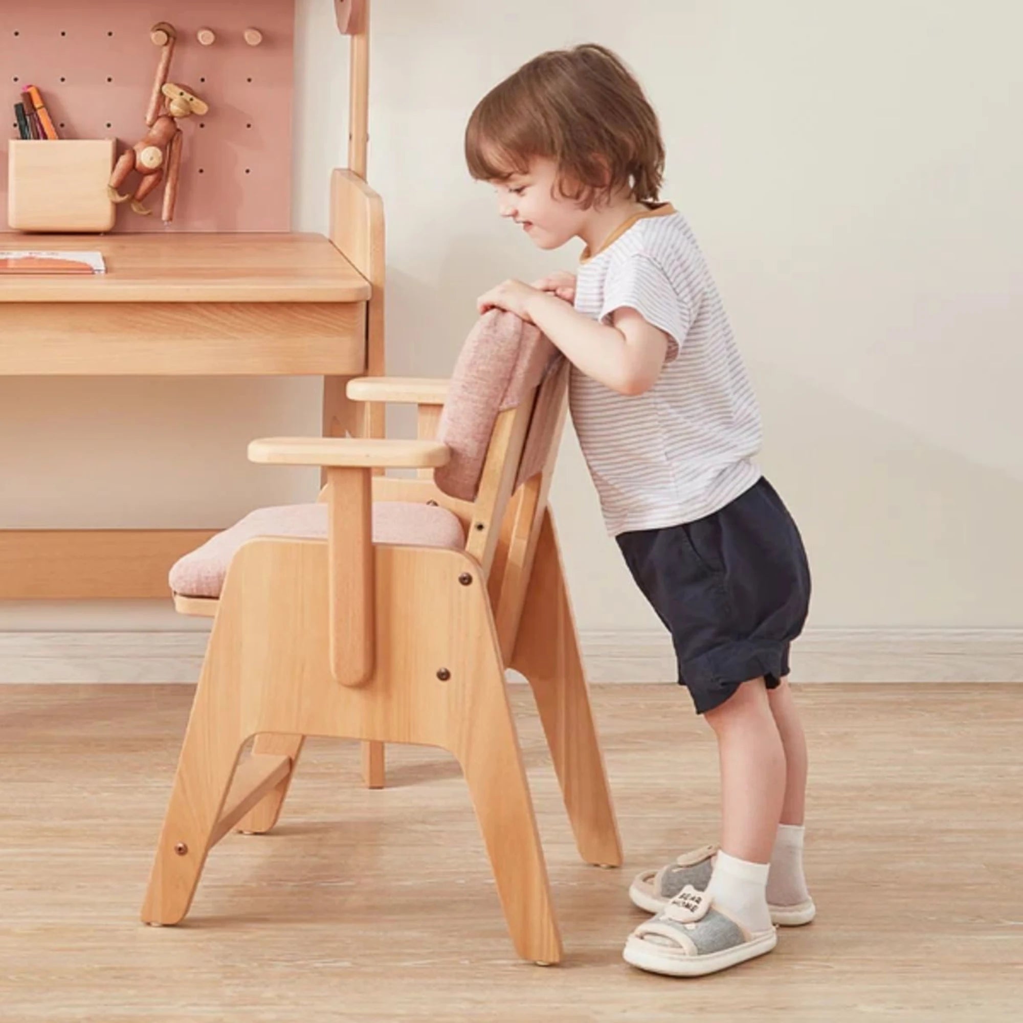 Boori Euler Kids Study Chair with Cushion Set, Cherry