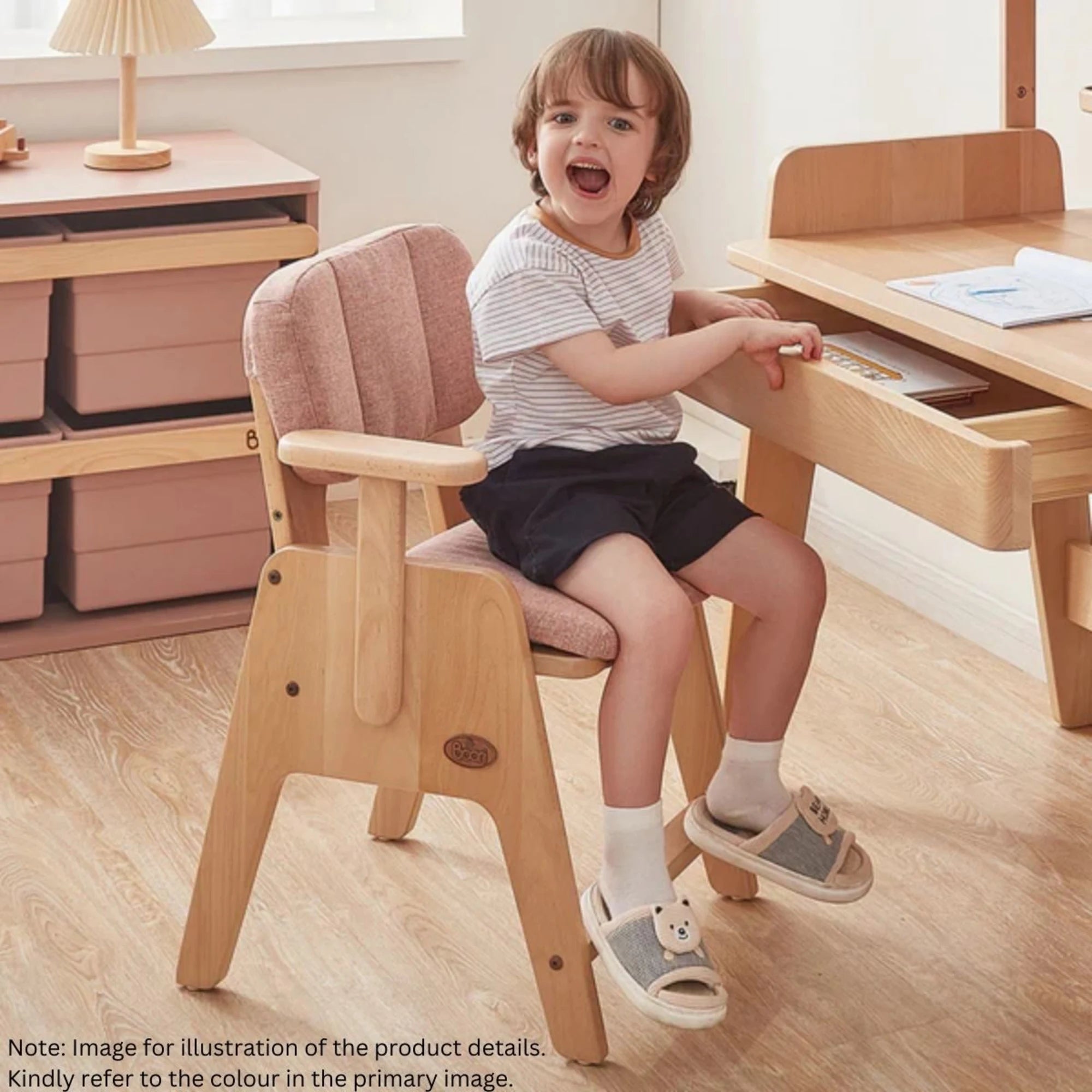 Boori Euler Kids Study Chair with Cushion Set, Pebble