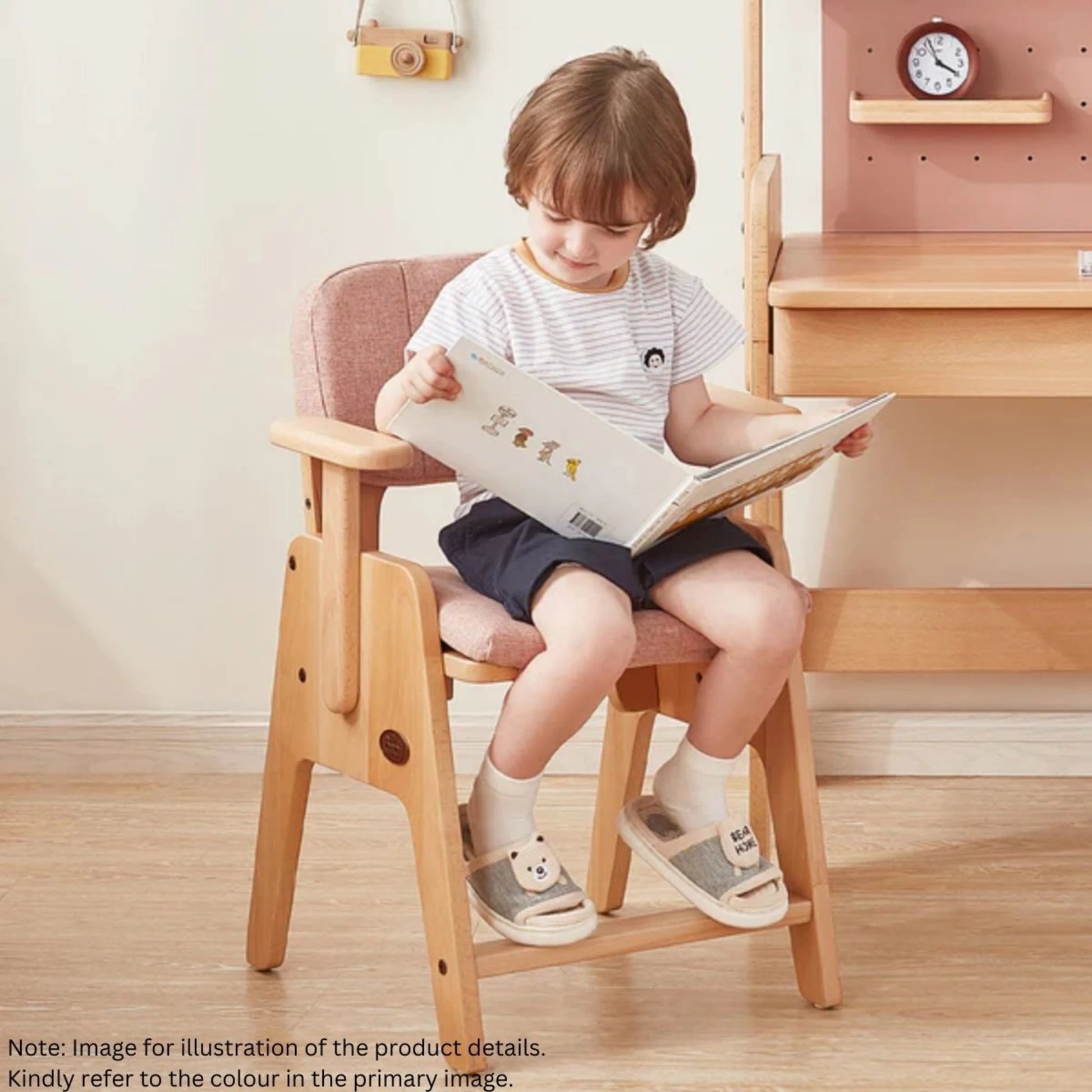 Boori Euler Kids Study Chair with Cushion Set, Pebble