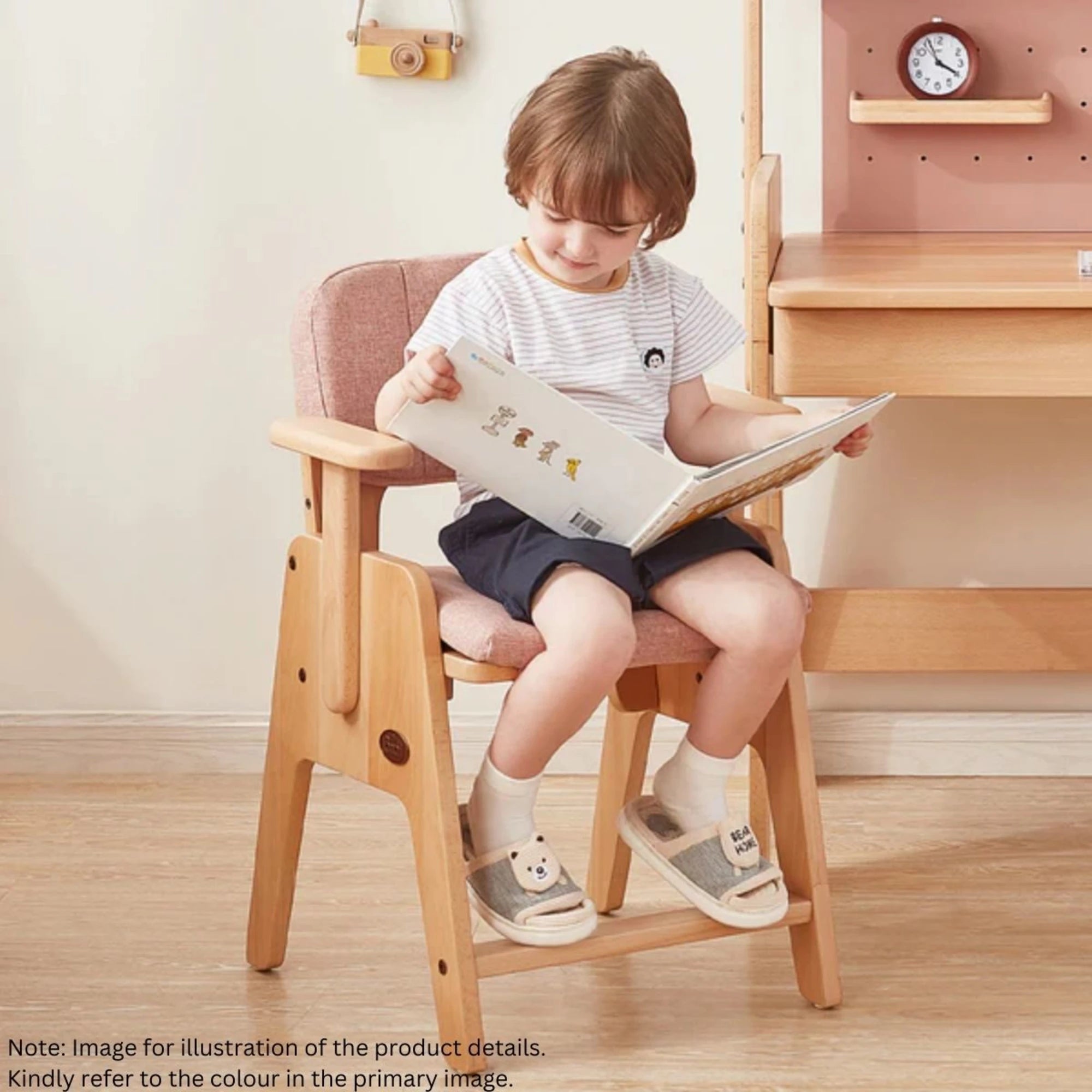 Boori Euler Kids Study Chair with Cushion Set, Pebble