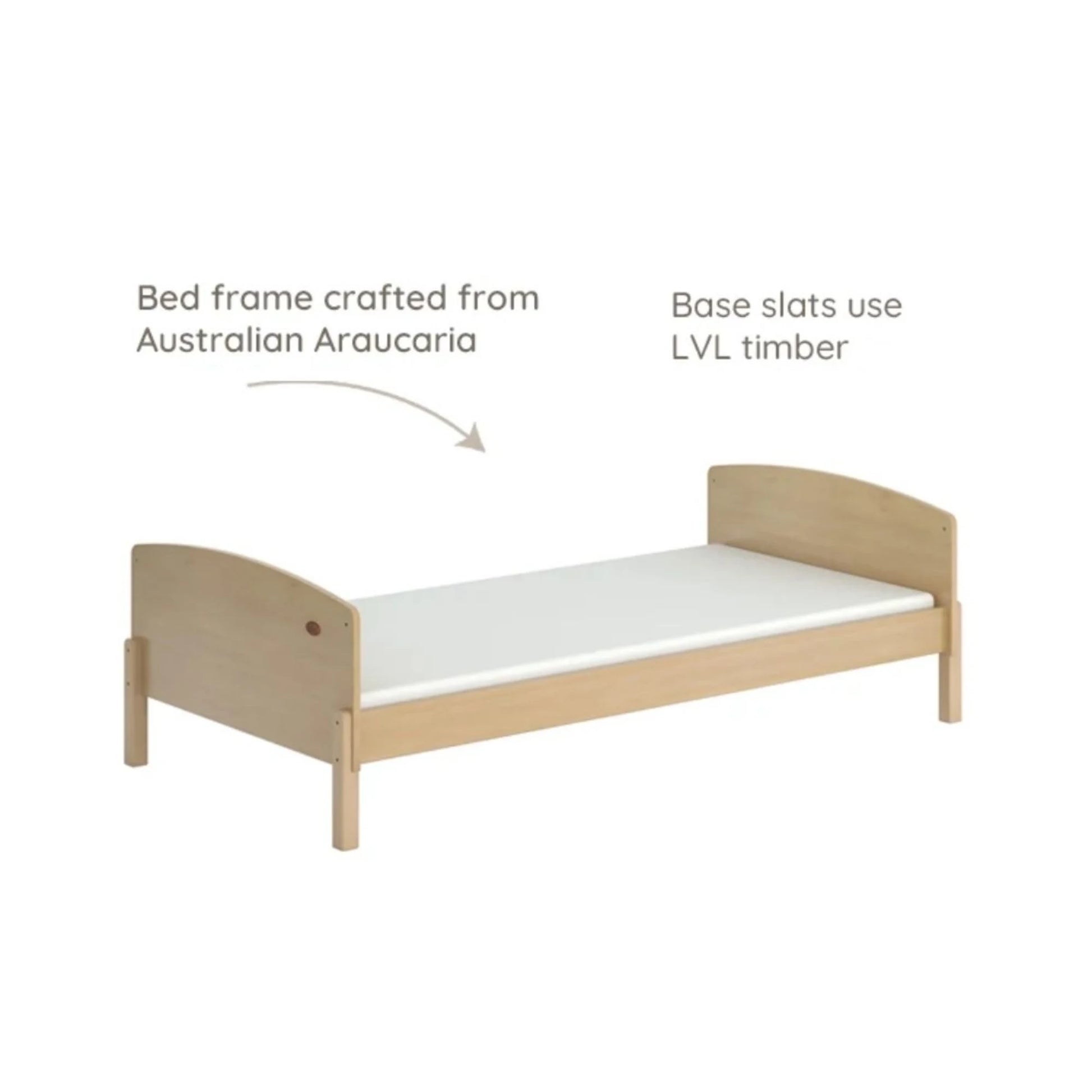 Boori Matilda Kids NZ Single Floor Bed, Almond