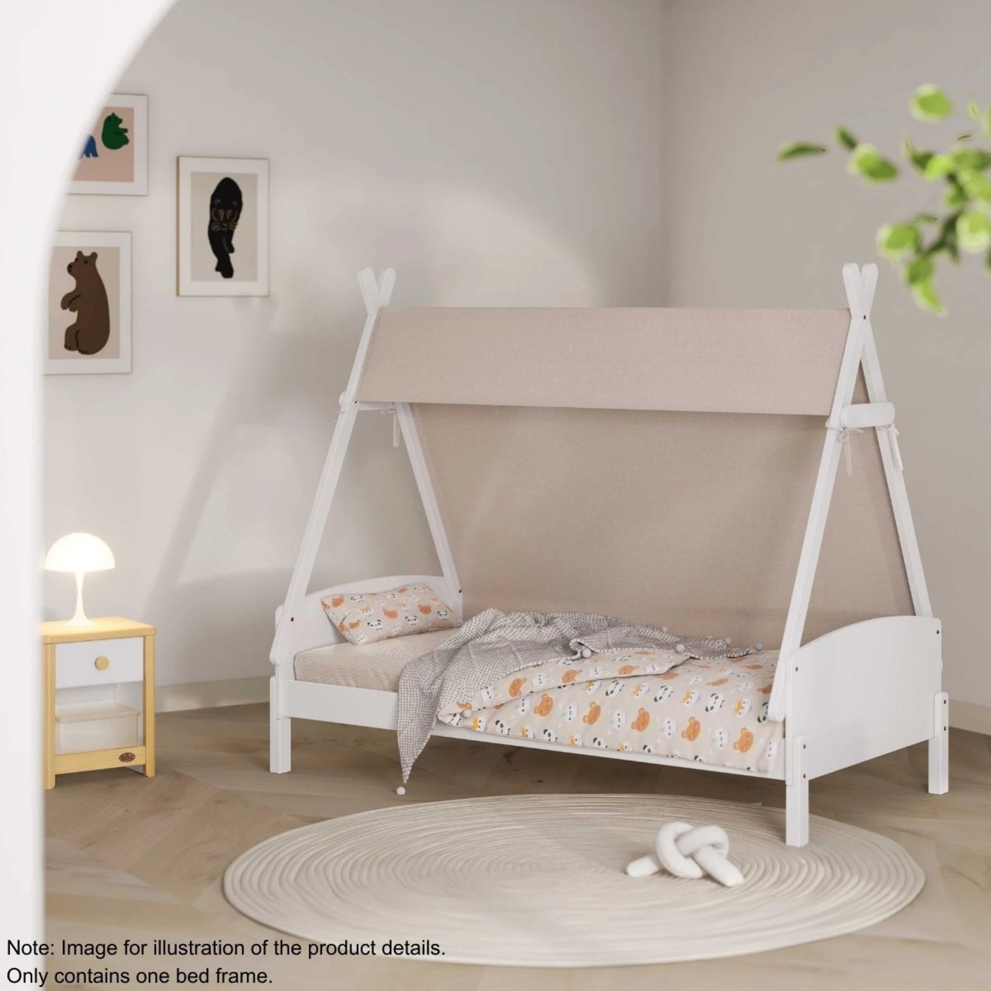 Boori Matilda Kids NZ Single Floor Bed, Barley White