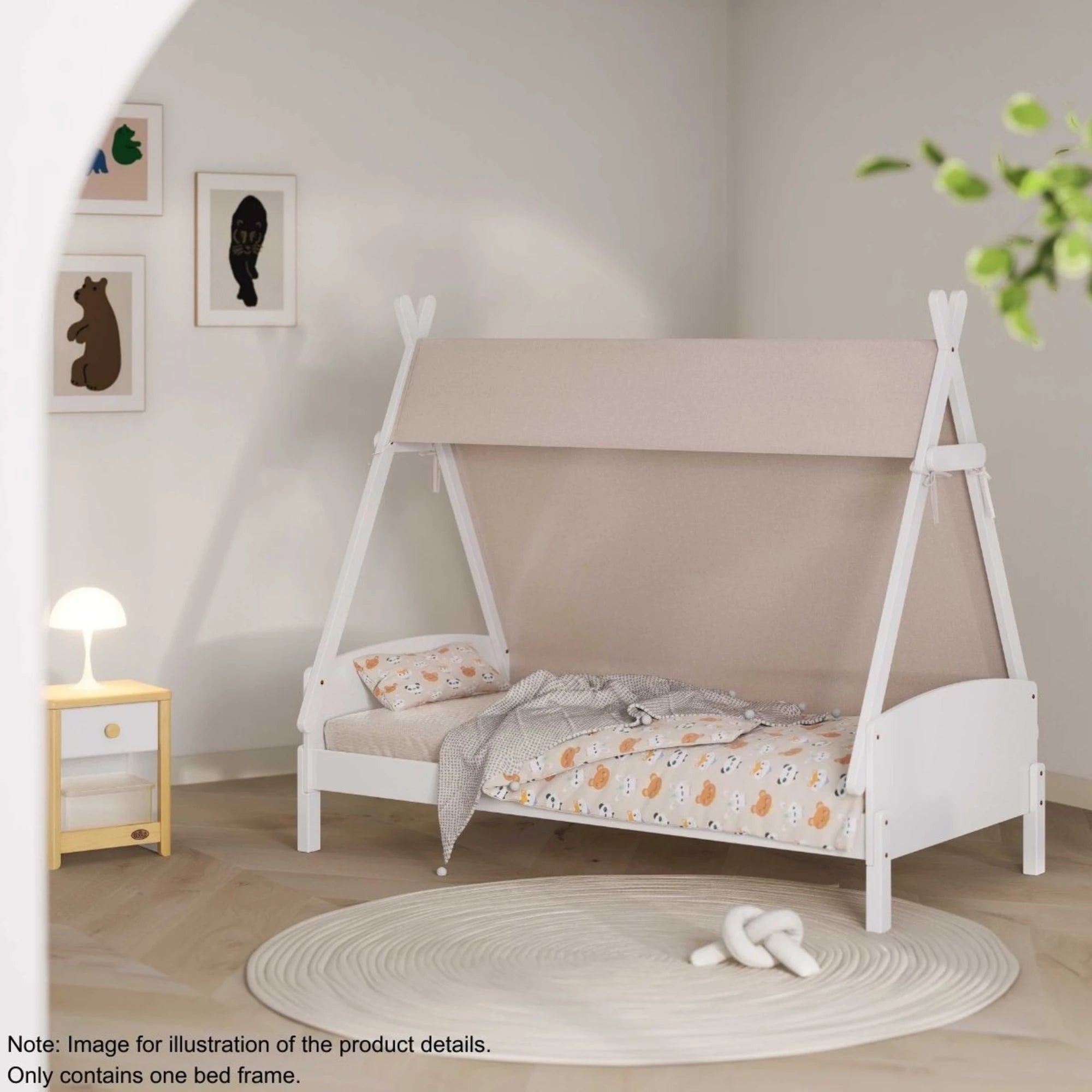 Boori Matilda Kids NZ Single Floor Bed, Barley White