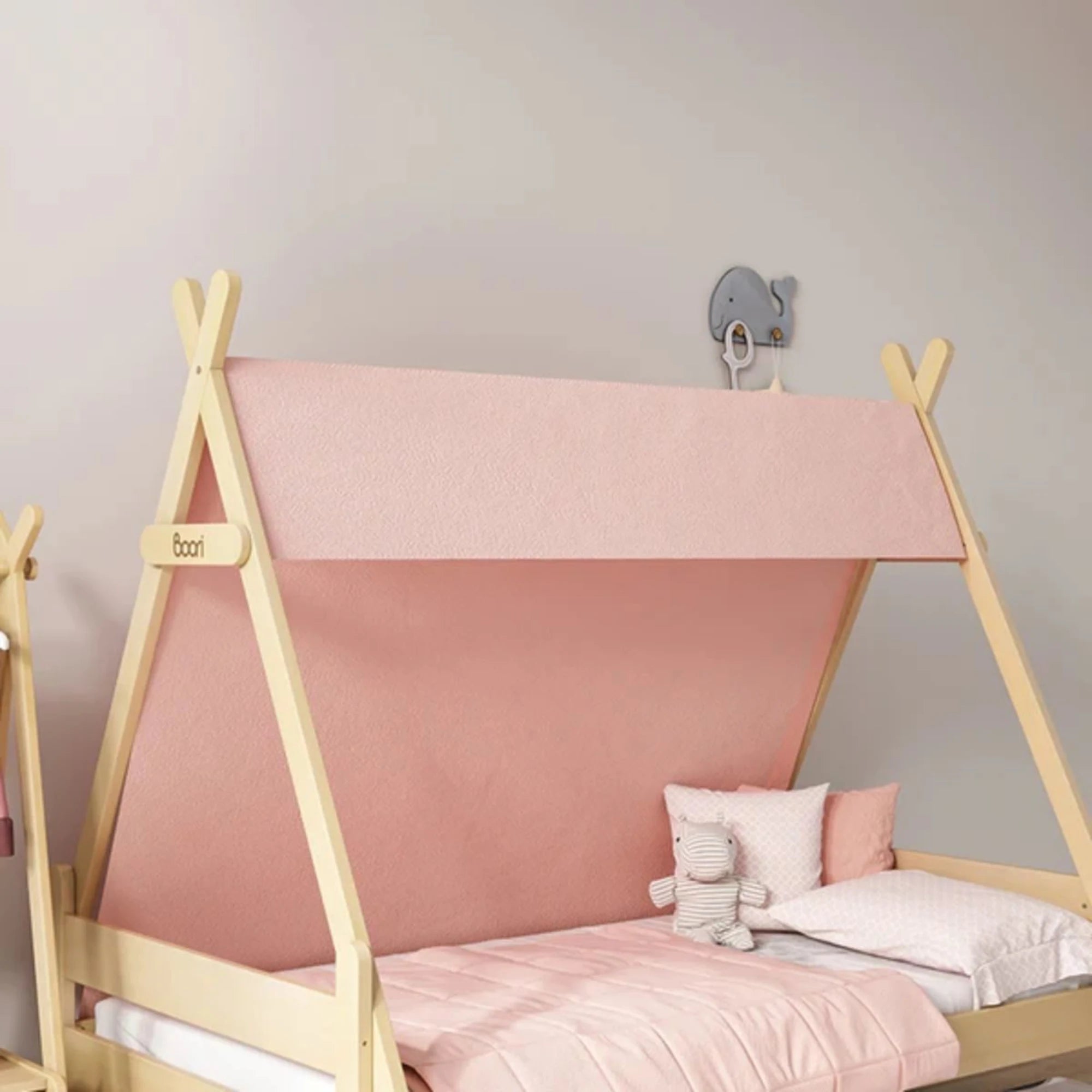 Boori Matilda Kids NZ Single Bed with Roof & Tent, Barley White