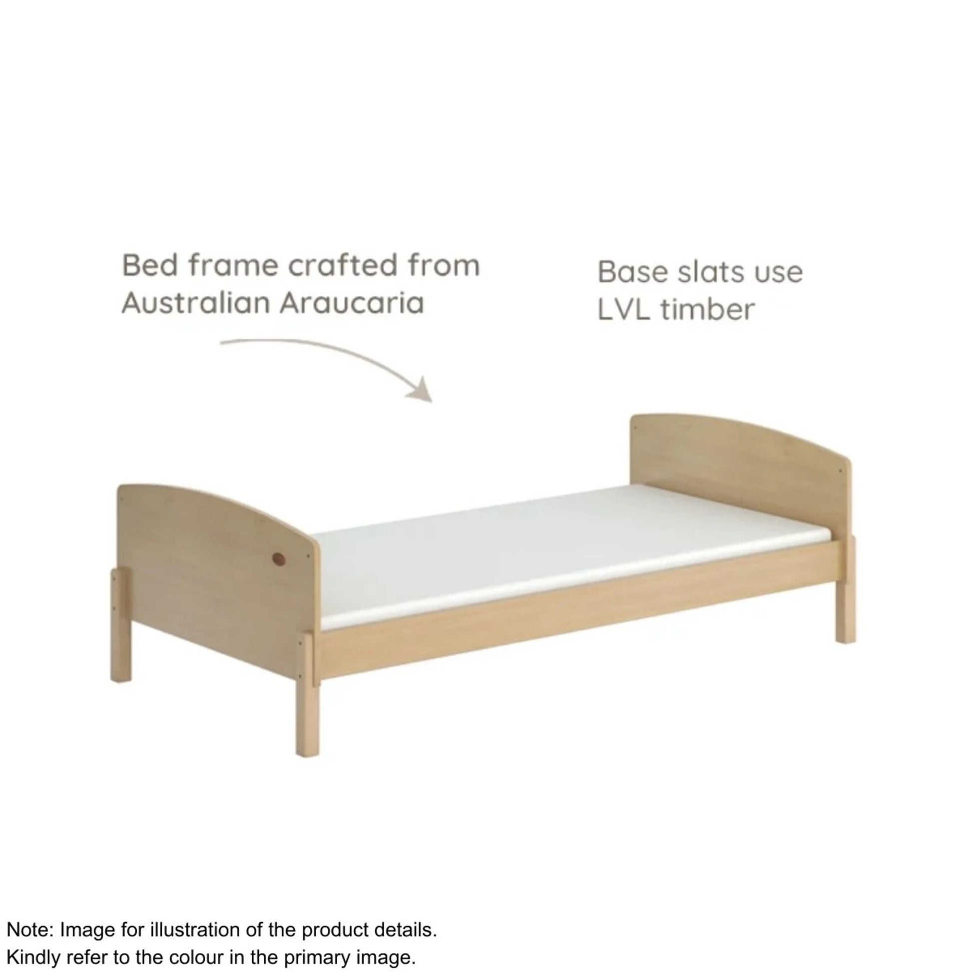 Boori Matilda Kids NZ Single Bed with Roof & Tent, Barley White