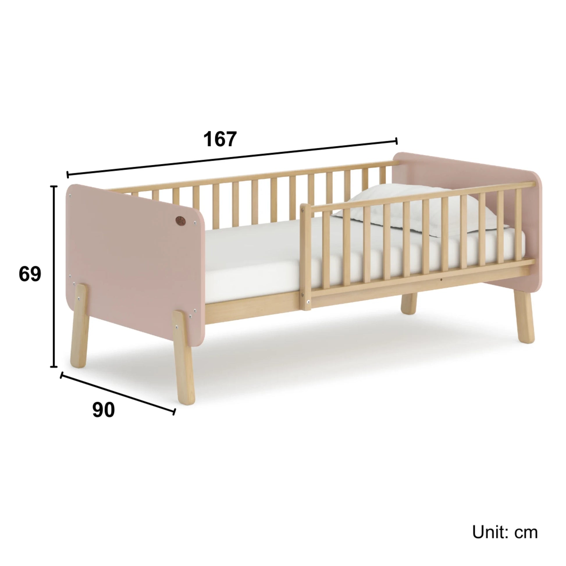 Boori Natty Kids Bedside Bed, Cherry