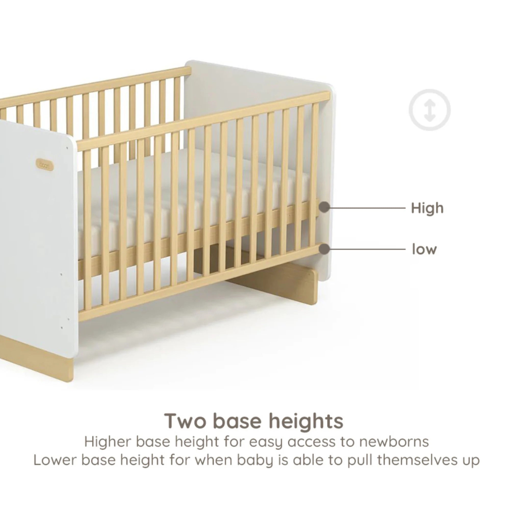 Boori Neat Kids Cot Bed, Barley White