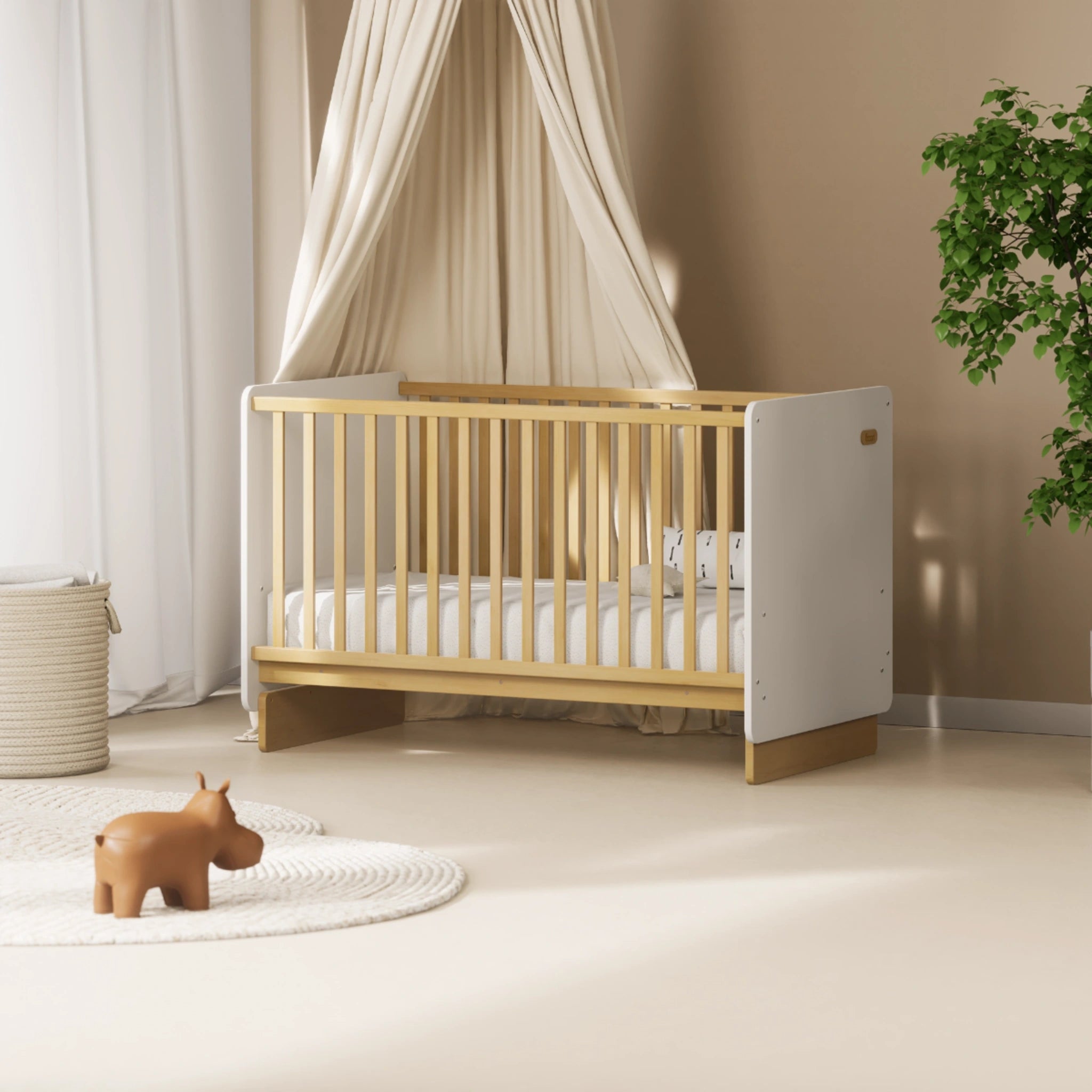Boori Neat Kids Cot Bed, Barley White