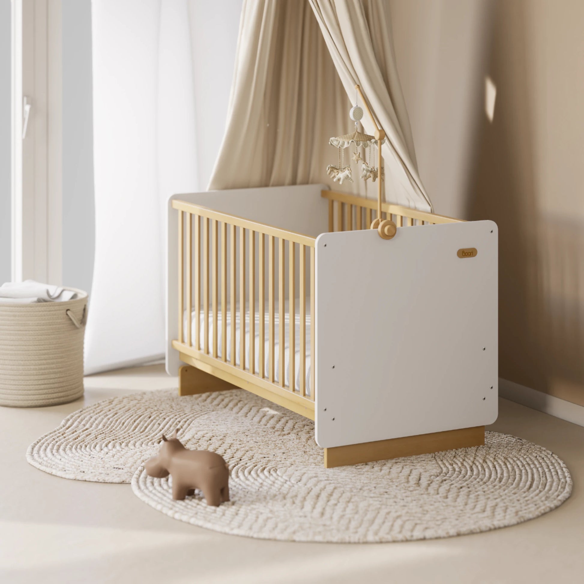 Boori Neat Kids Cot Bed, Barley White