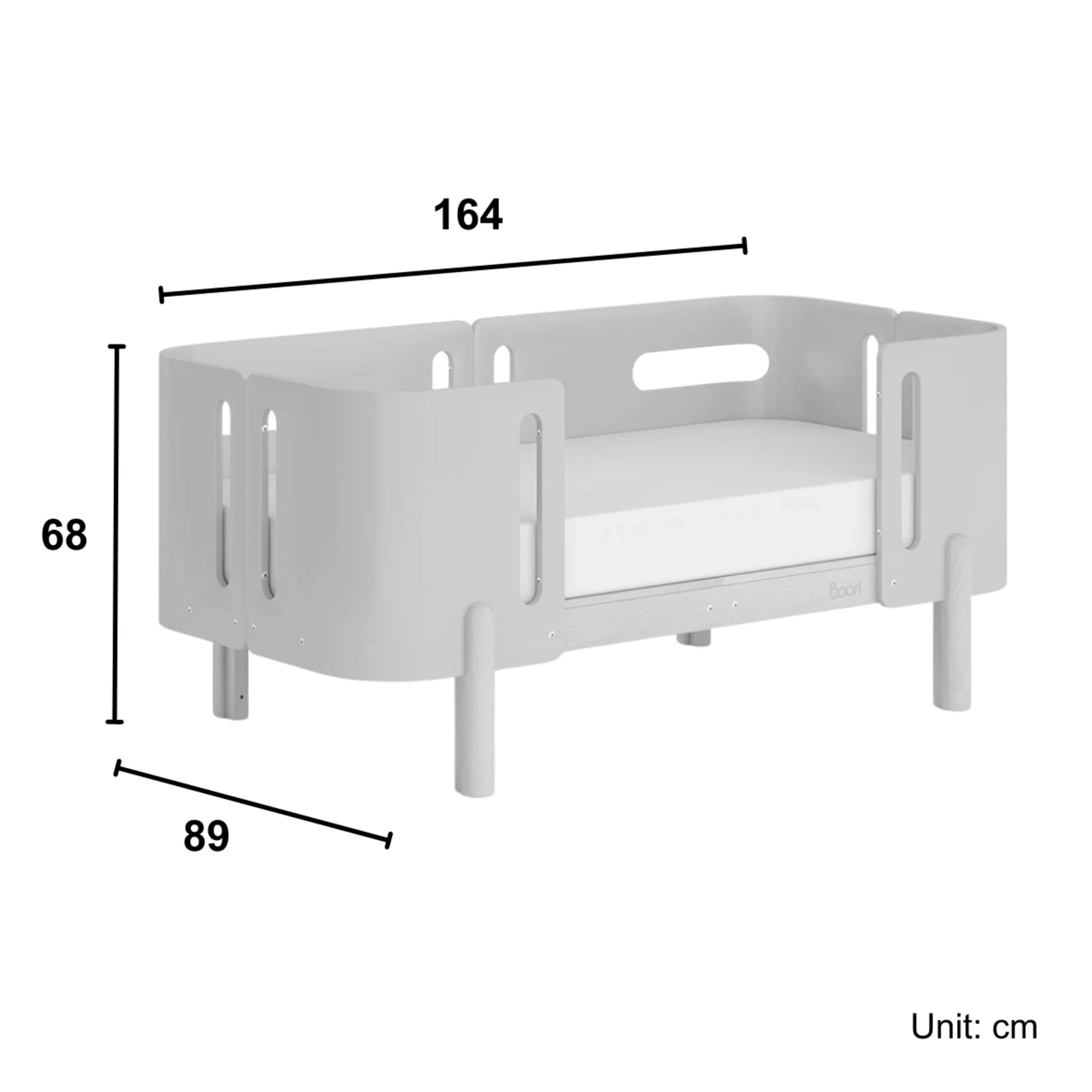 Boori Nova Evolve Kids Bedside Bed, Blueberry