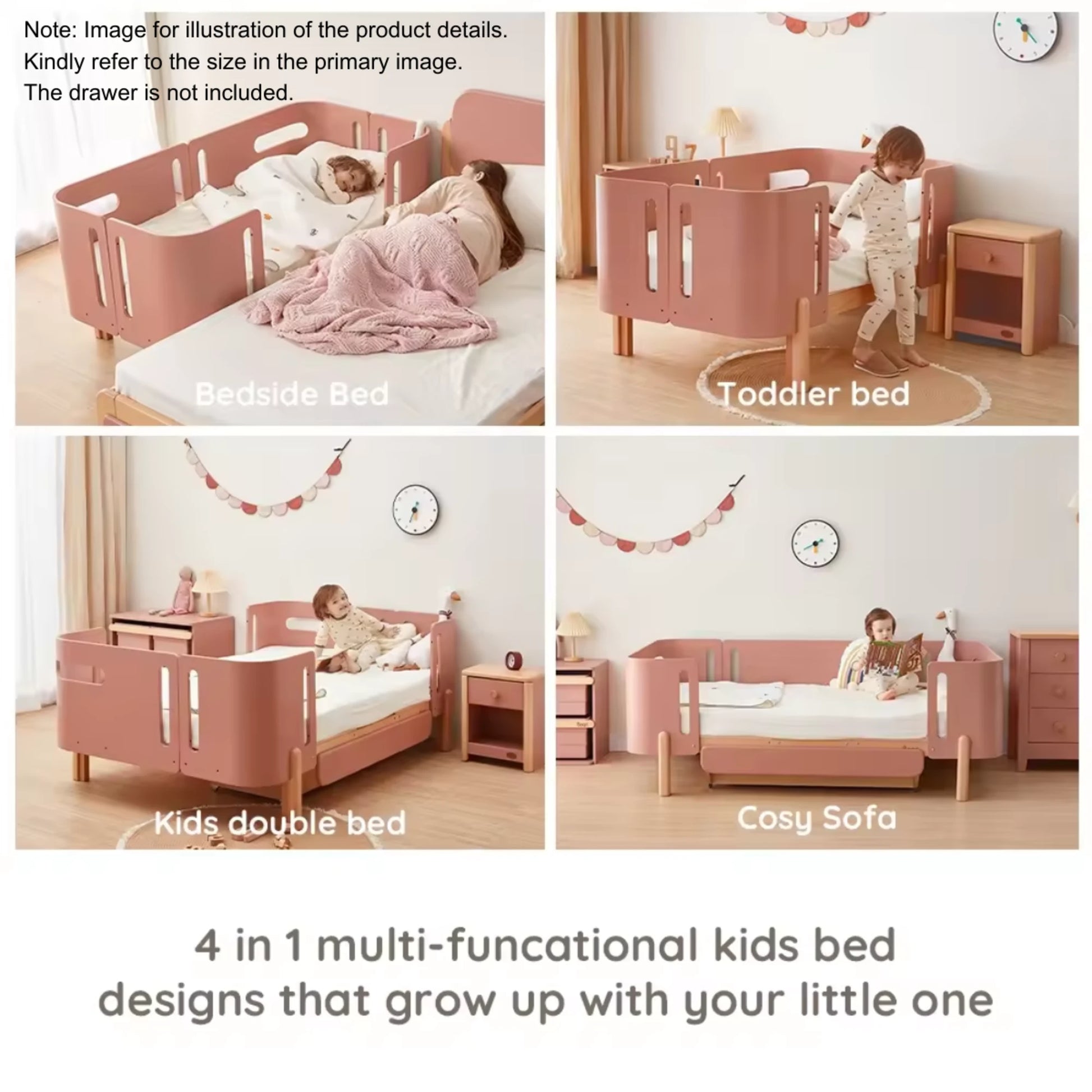 Boori Nova Kids Long Junior Global Double Bed, Cherry