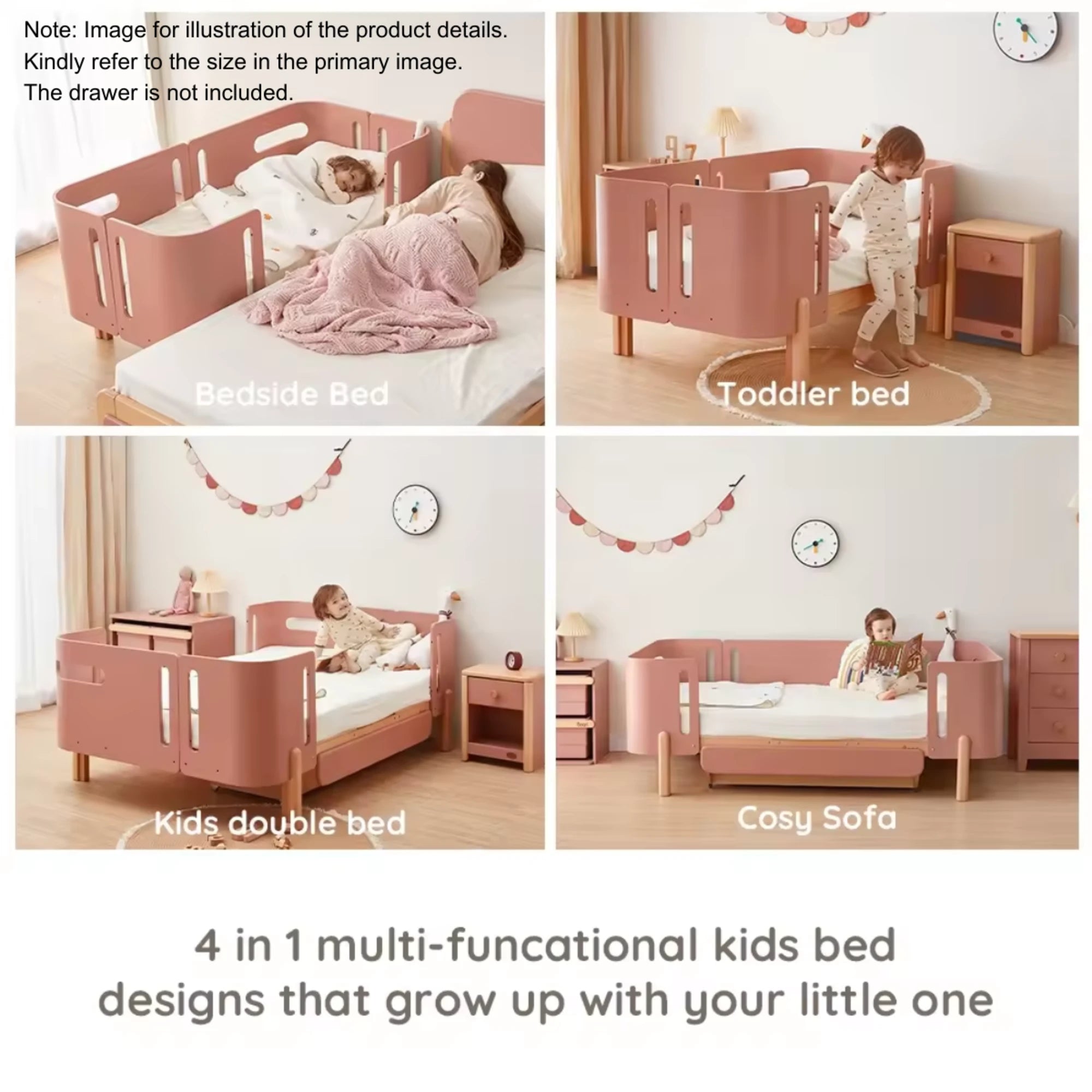 Boori Nova Kids Long Junior Global Double Bed, Cherry