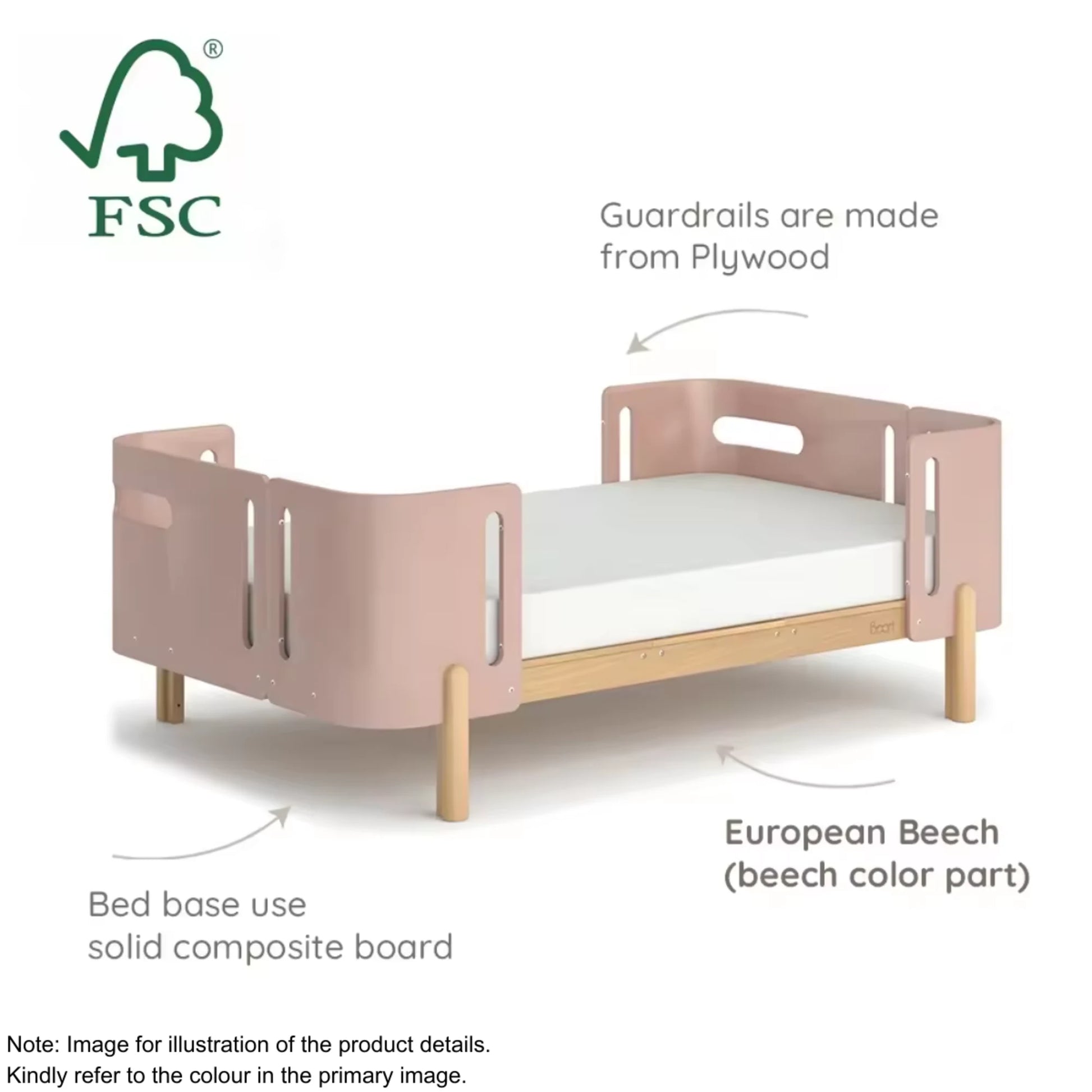 Boori Nova Kids Long Junior Global Double Bed, Blueberry