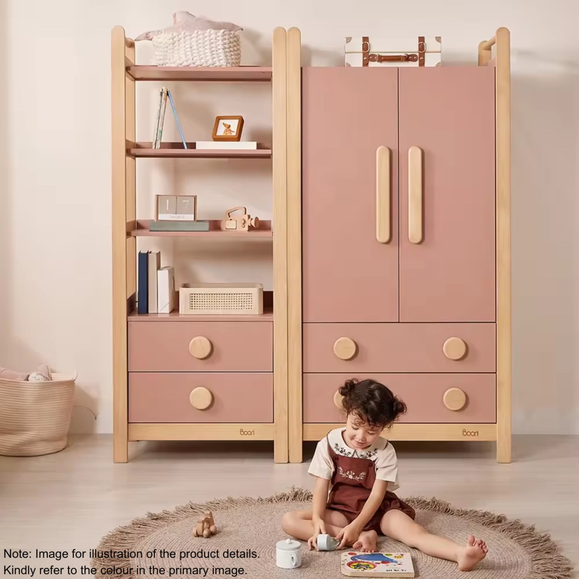 Boori Tidy Kids 2 Door Wardrobe With 2 Drawers, Blueberry