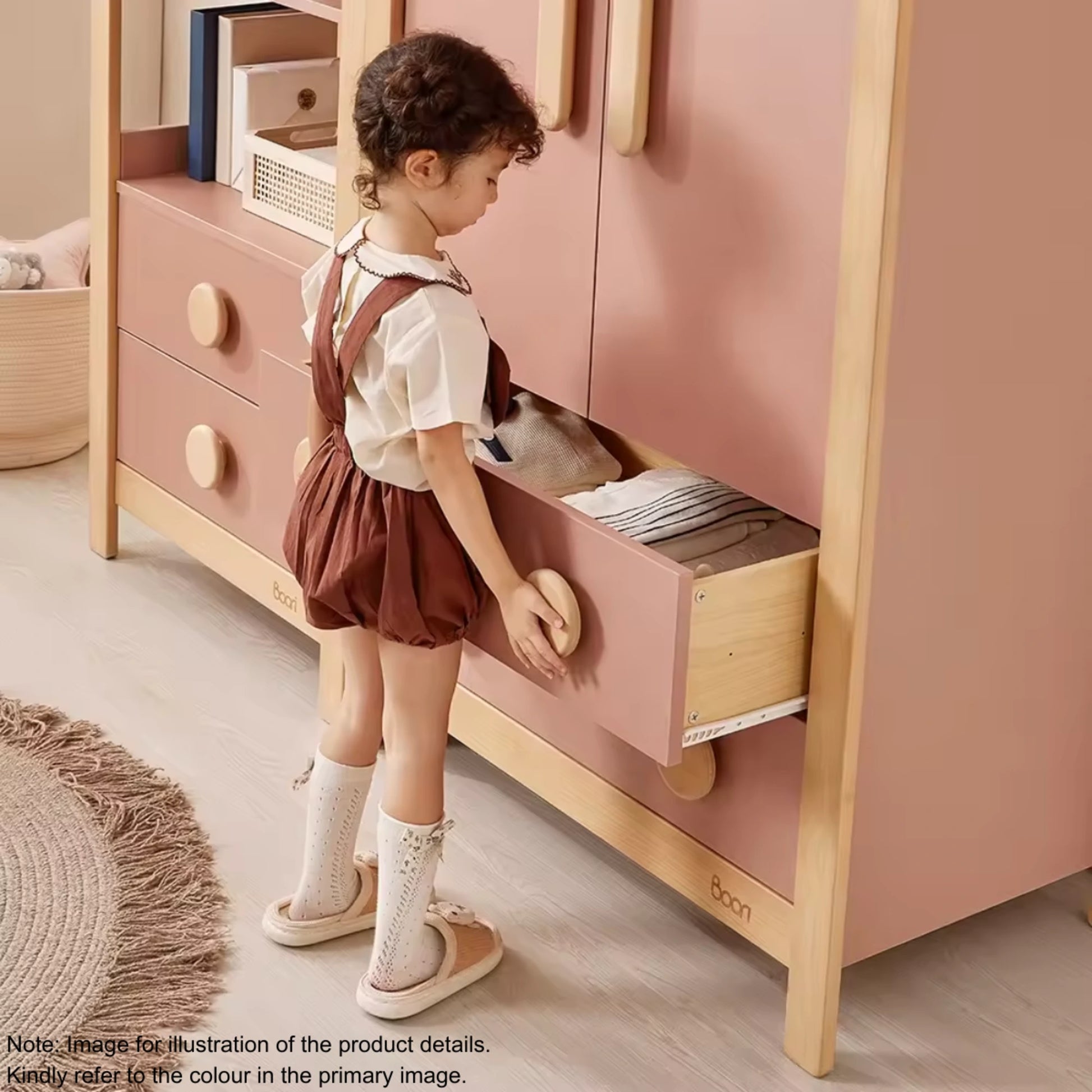 Boori Tidy Kids 2 Door Wardrobe With 2 Drawers, Barley