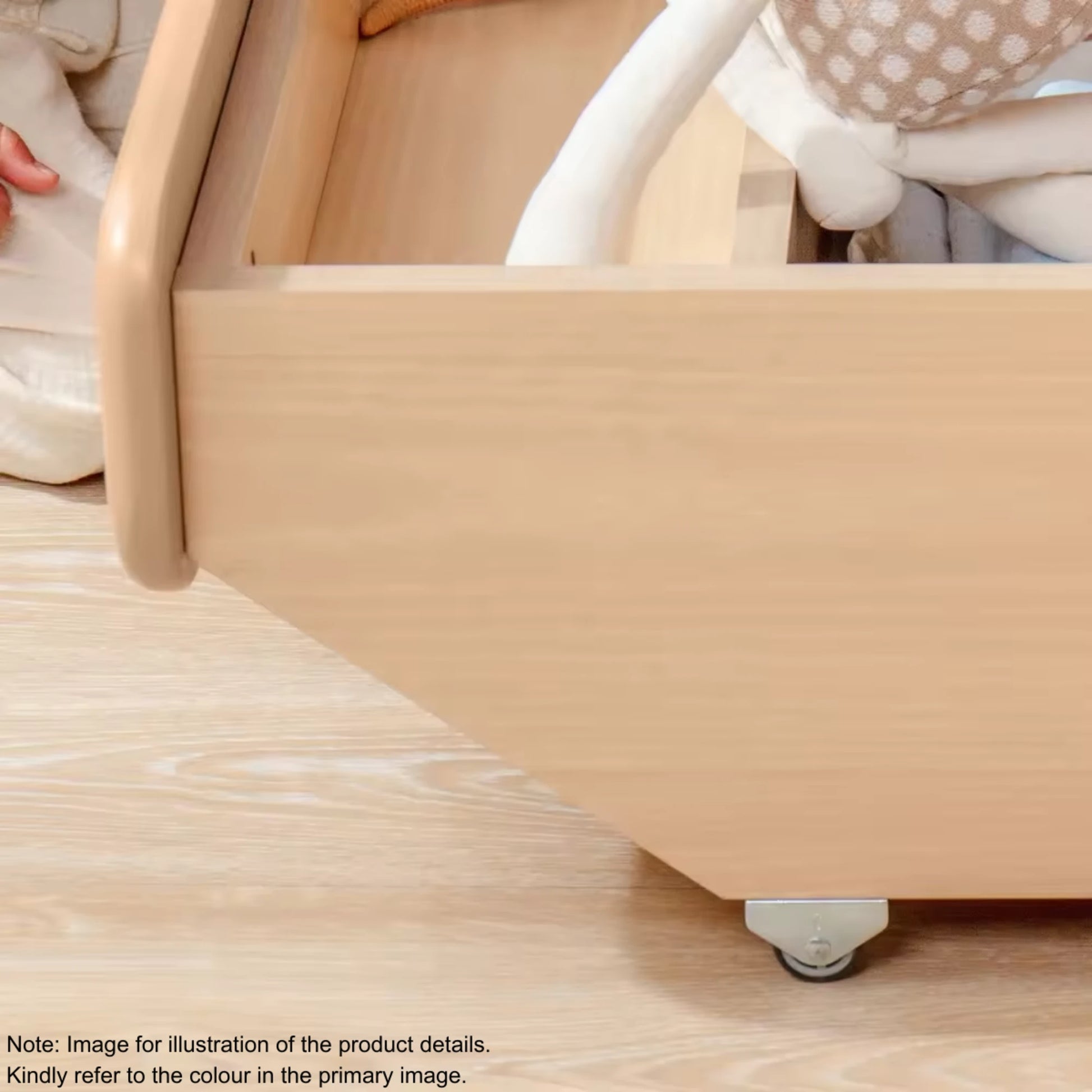 Boori Nova Evolve Kids Bedside Bed with Drawer, Blueberry