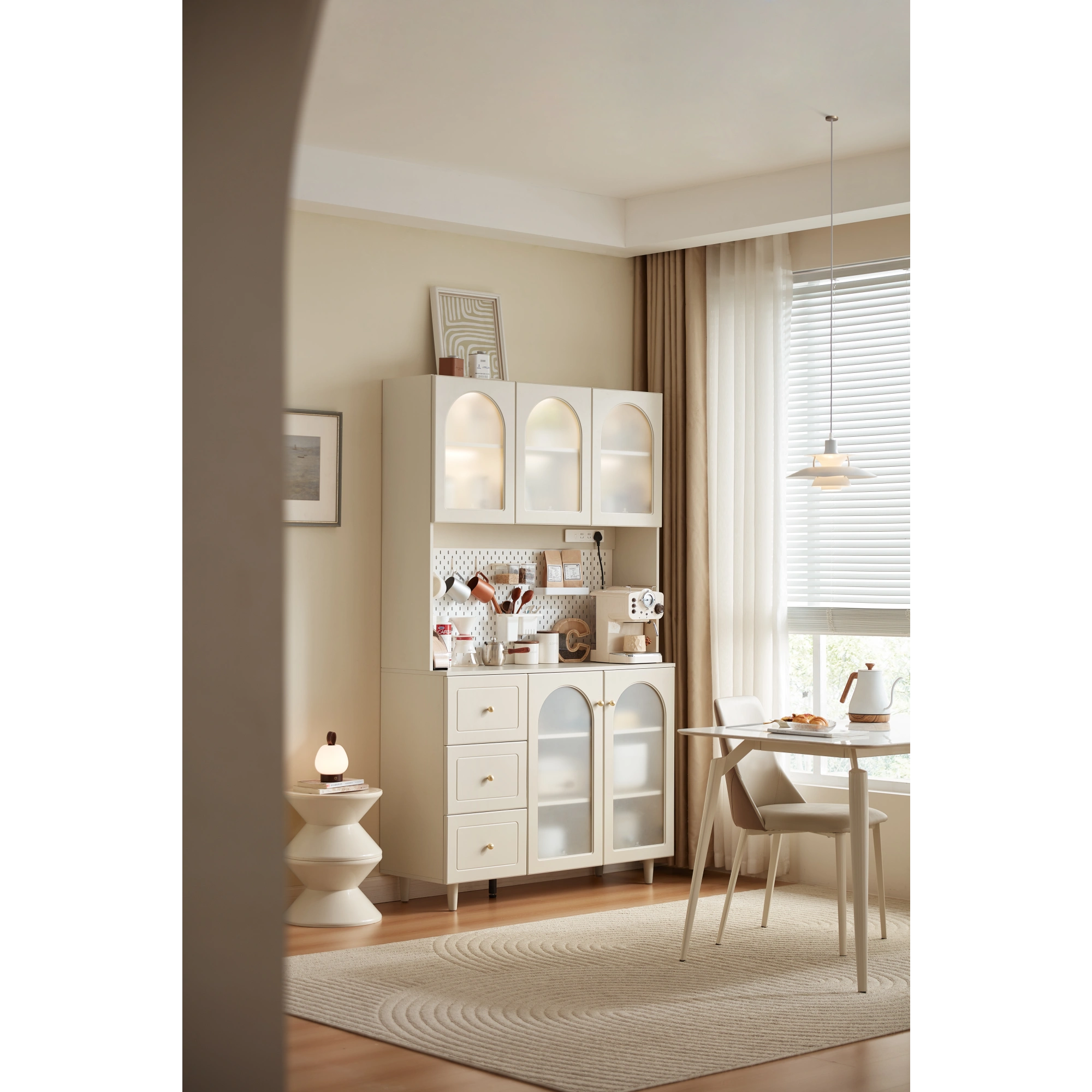 Linspire Contoura Sideboard with Glass Door, 120cm