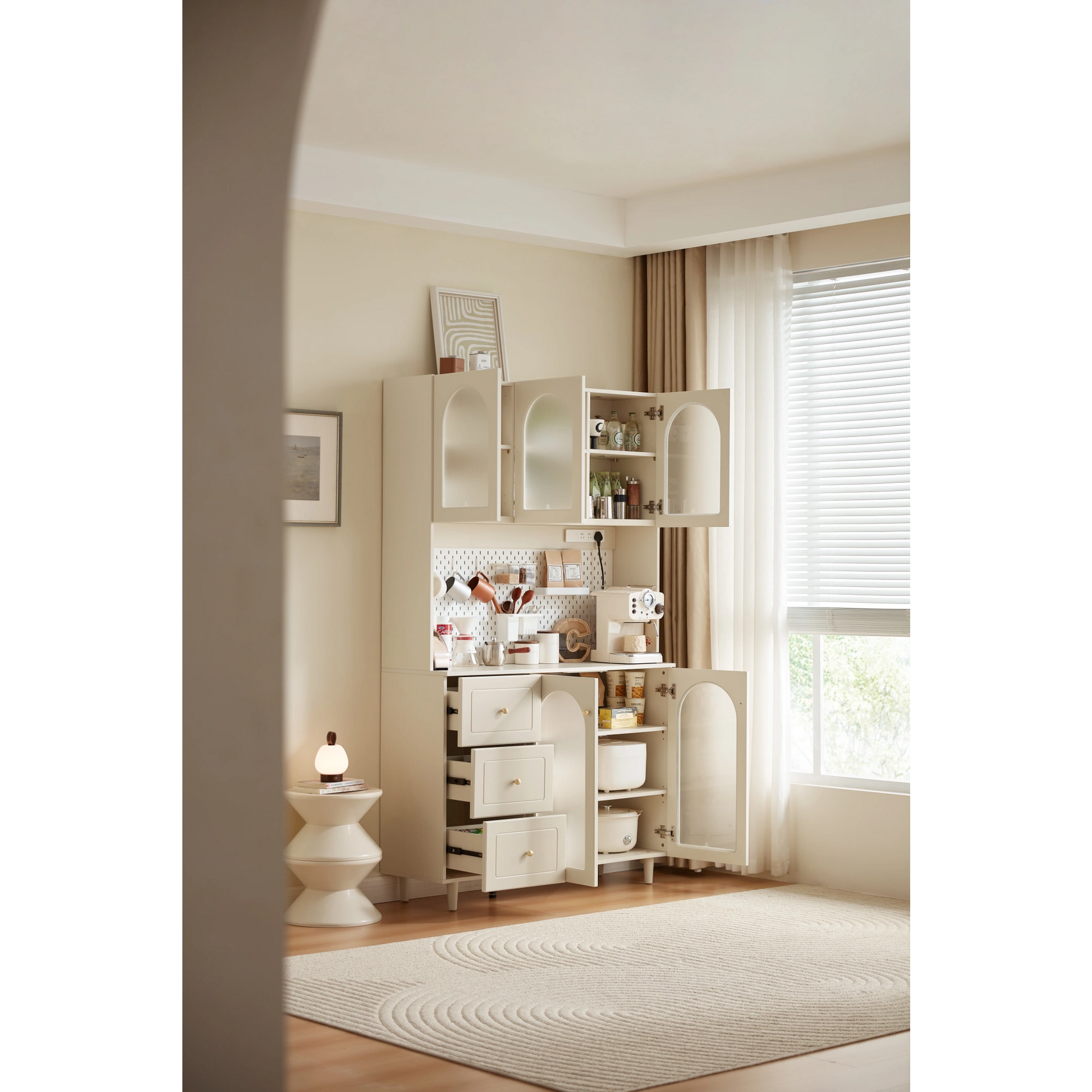 Linspire Contoura Sideboard with Glass Door, 120cm