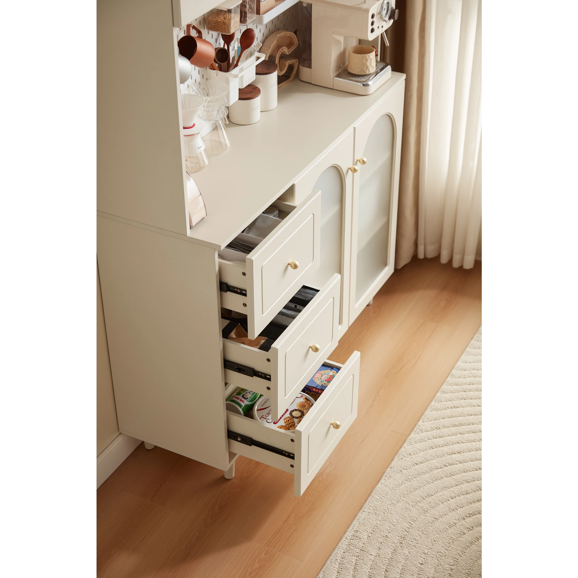 Linspire Contoura Sideboard with Glass Door, 120cm