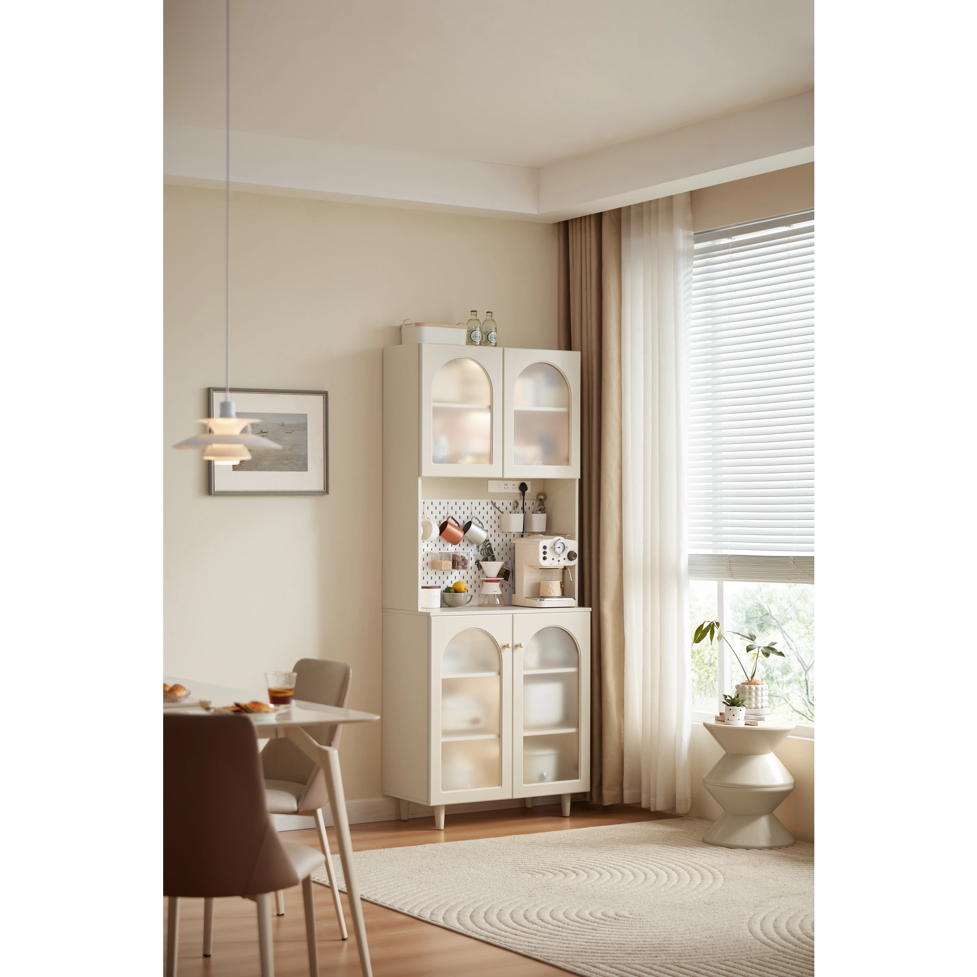 Linspire Contoura Sideboard with Glass Door, 80cm