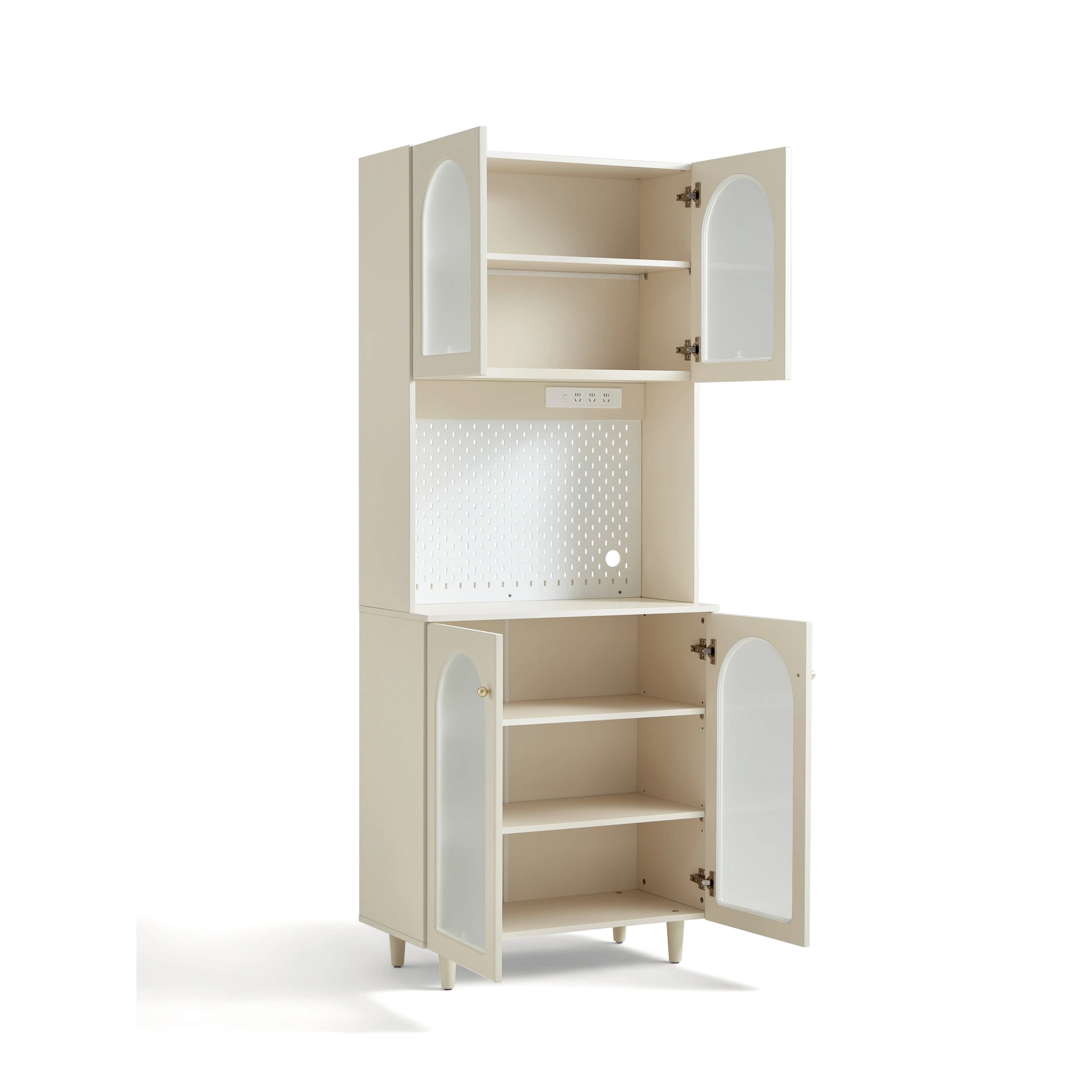 Linspire Contoura Sideboard with Glass Door, 80cm