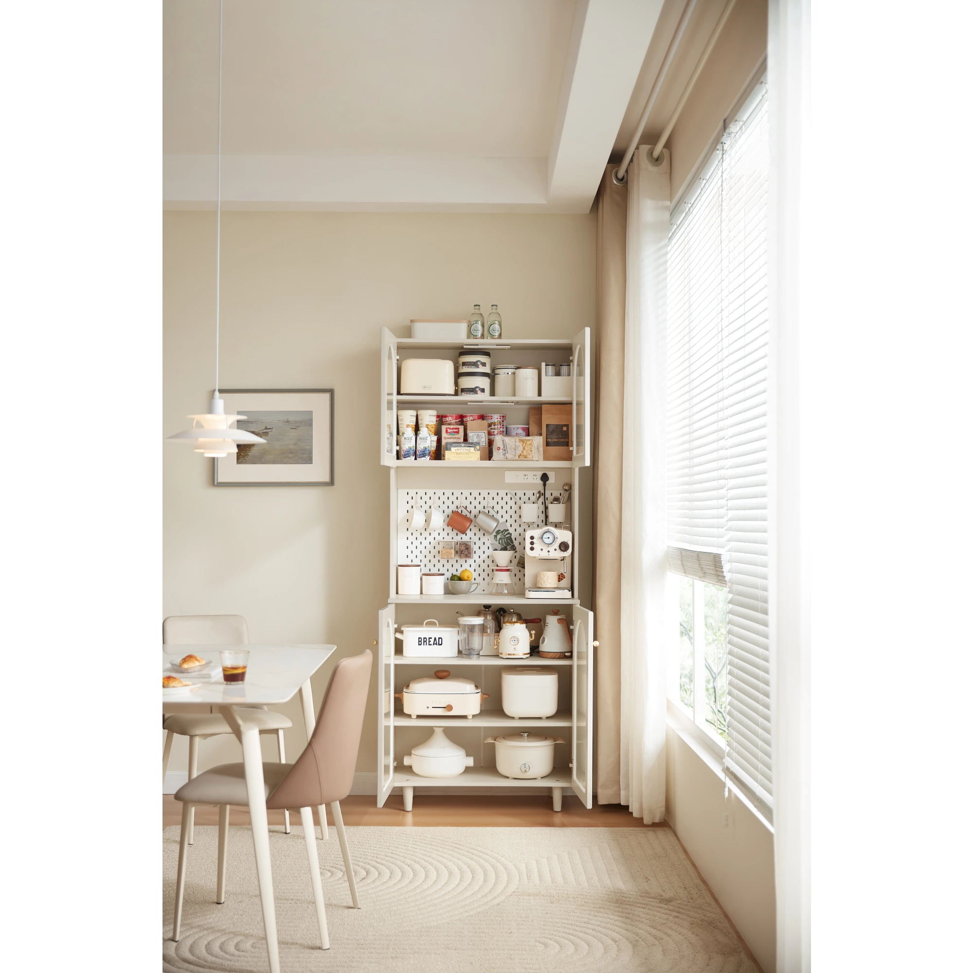Linspire Contoura Sideboard with Glass Door, 80cm