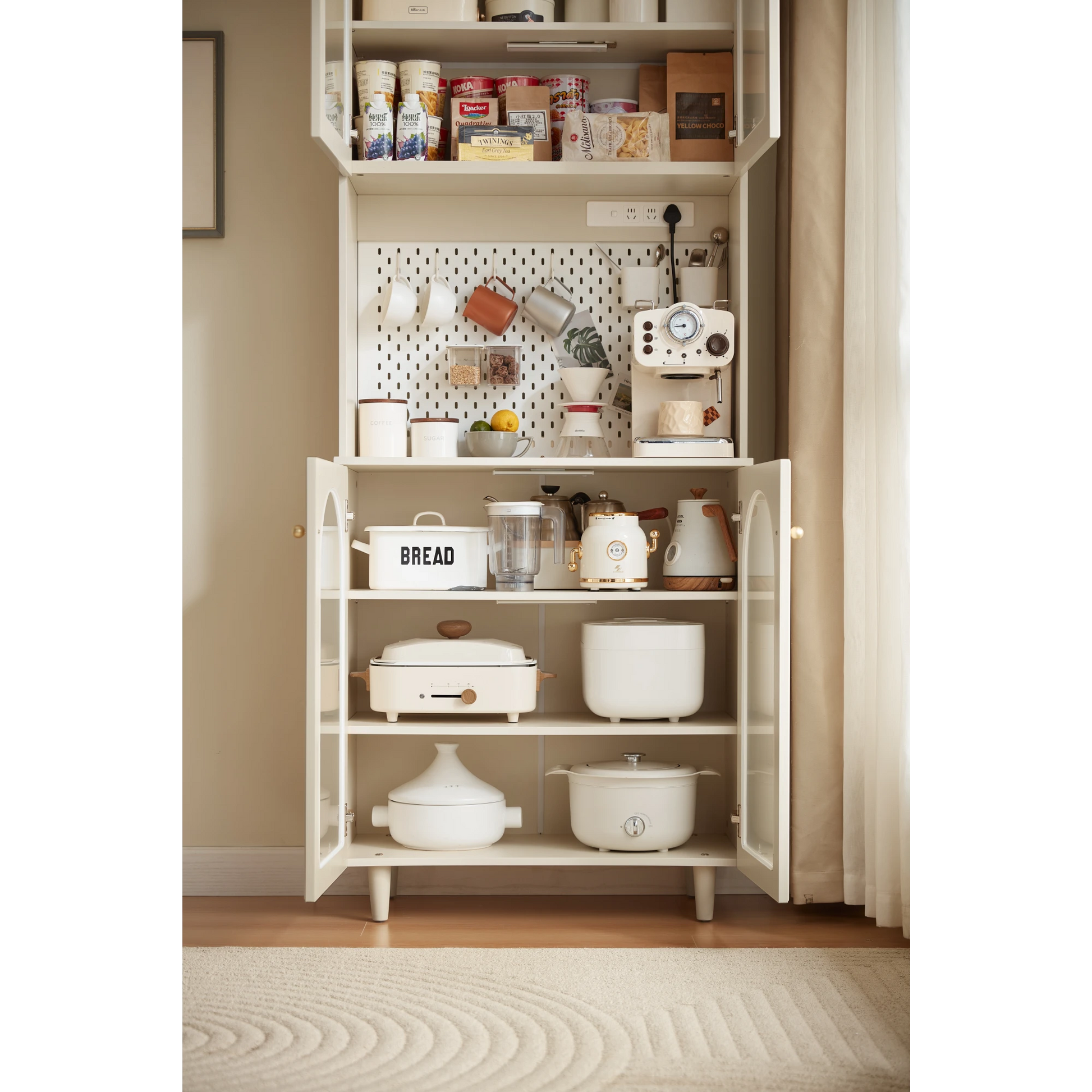 Linspire Contoura Sideboard with Glass Door, 80cm