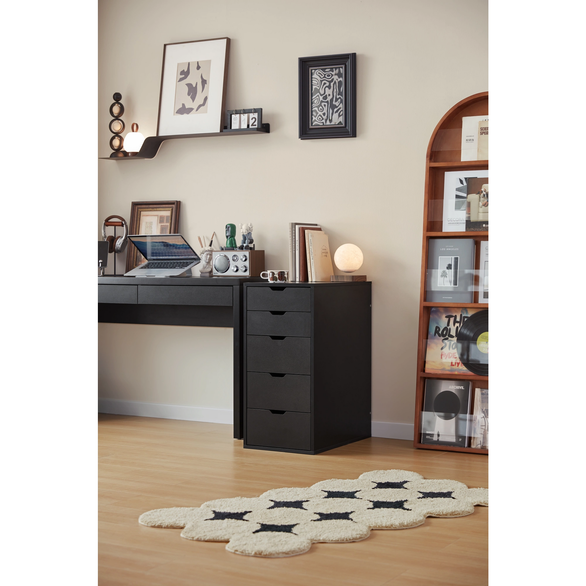 Linspire Amie Chest of 5 Drawers, Black