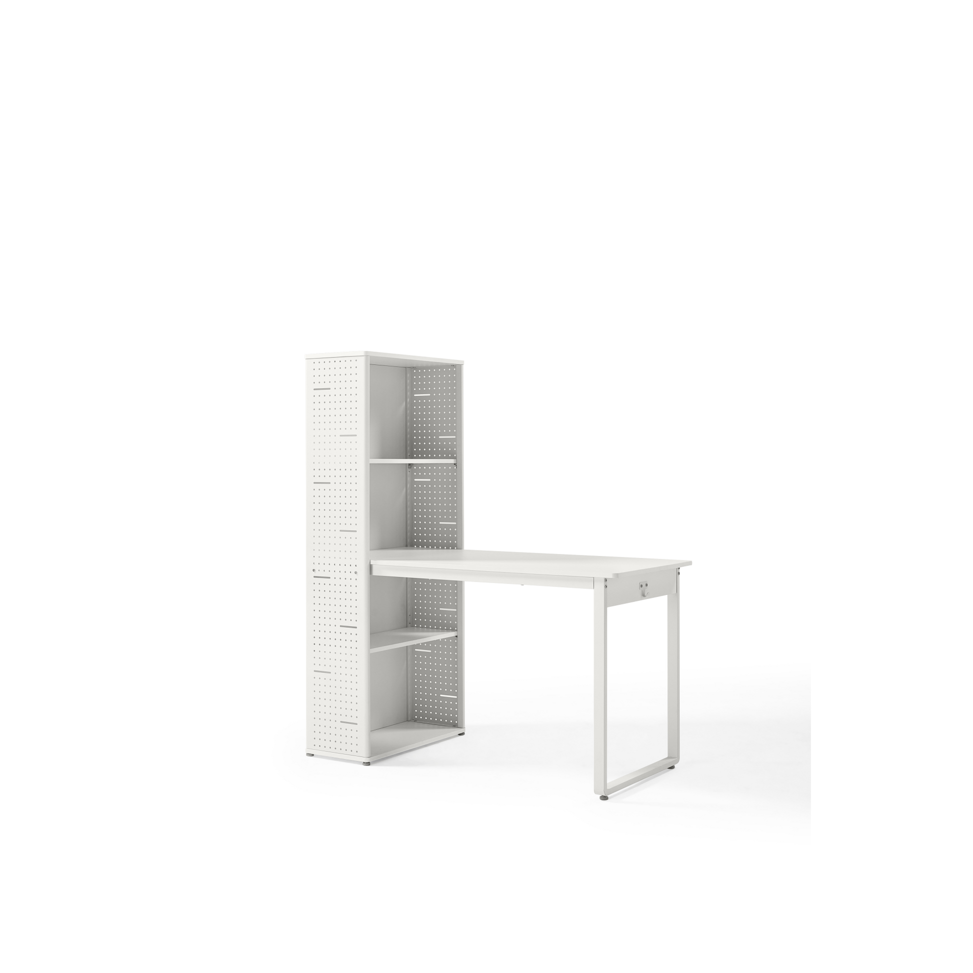 Linspire Ascend Desk with Shelves, White