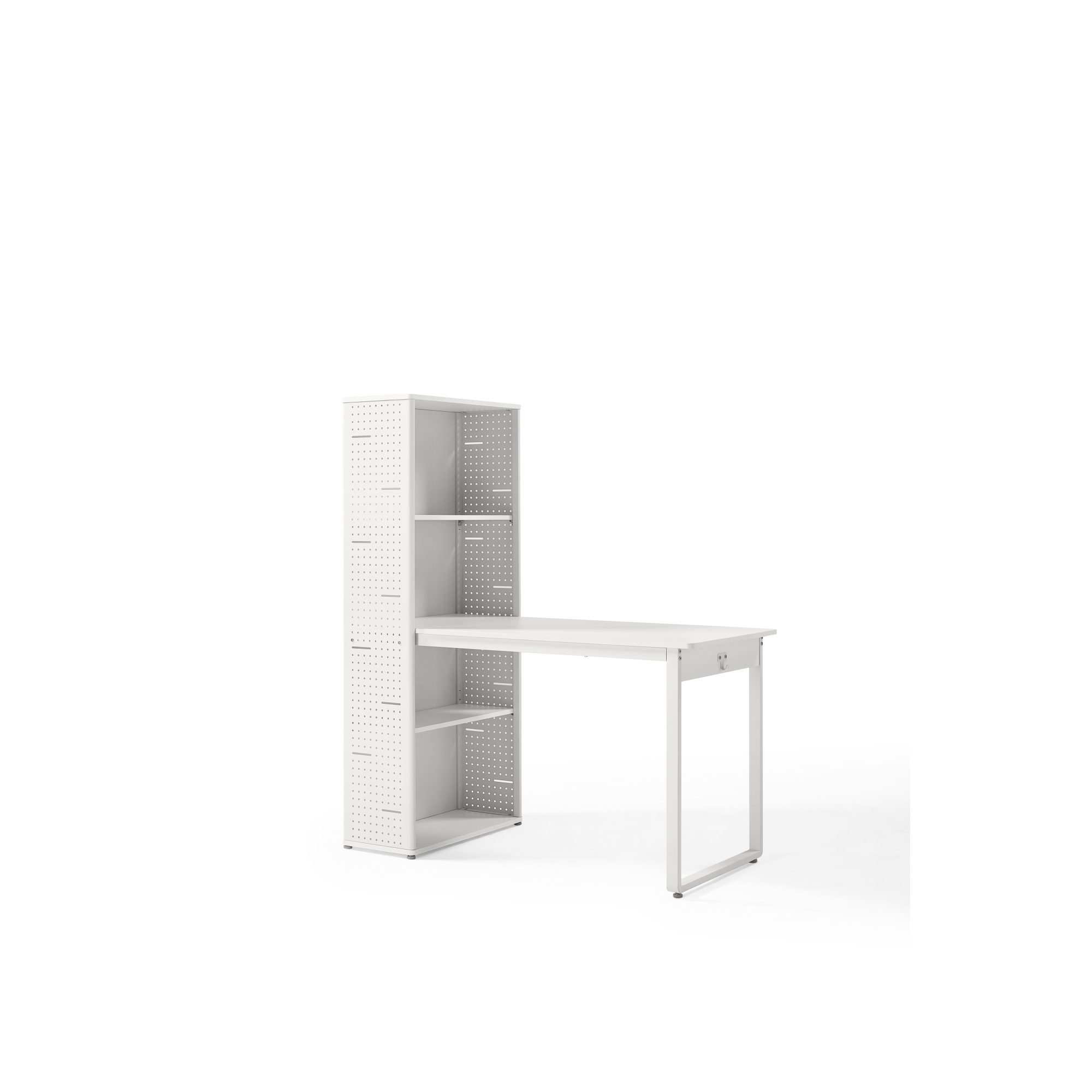 Linspire Ascend Desk with Shelves, White