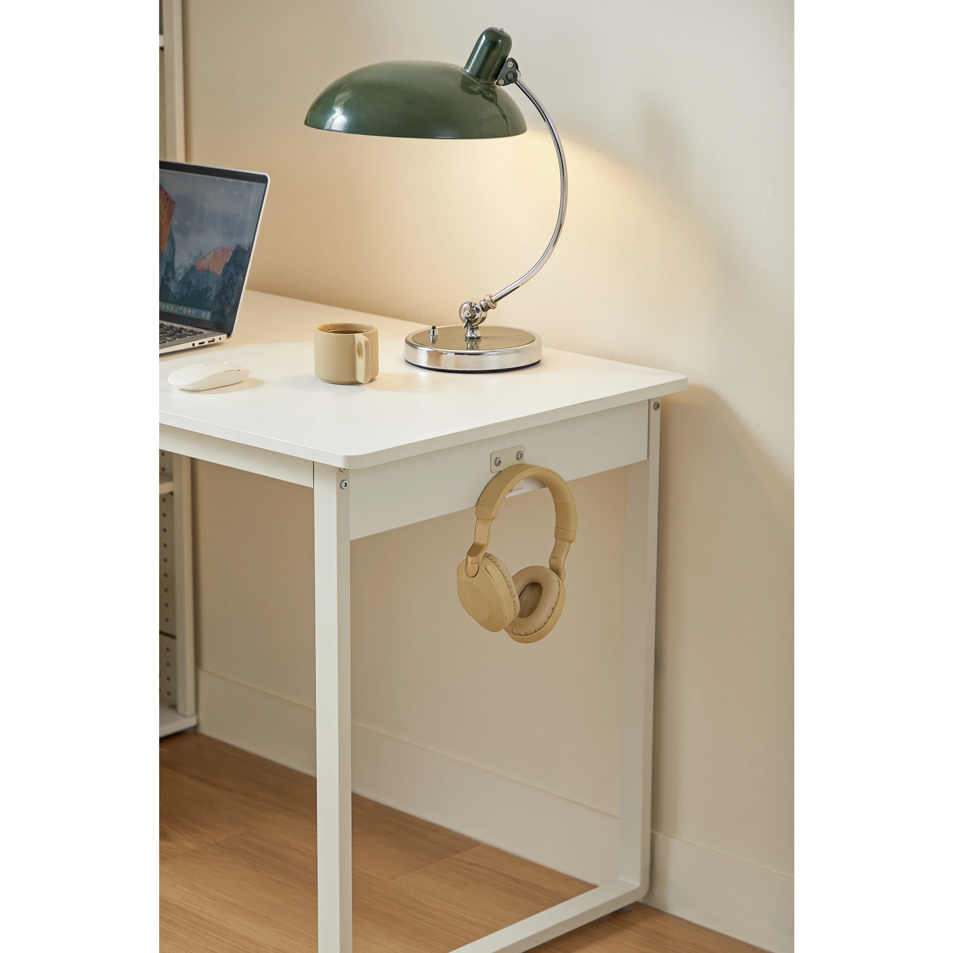 Linspire Ascend Desk with Shelves, White