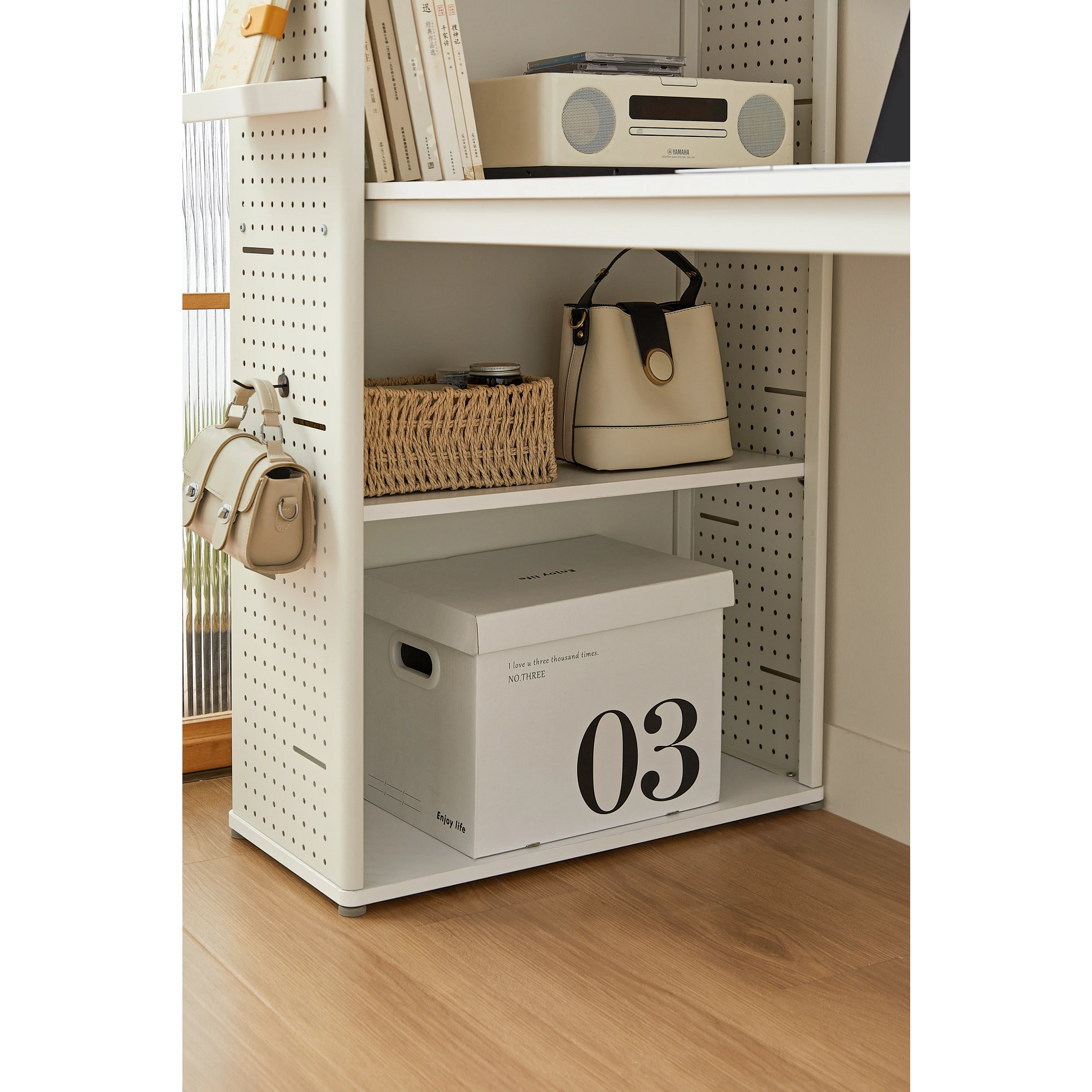 Linspire Ascend Desk with Shelves, White