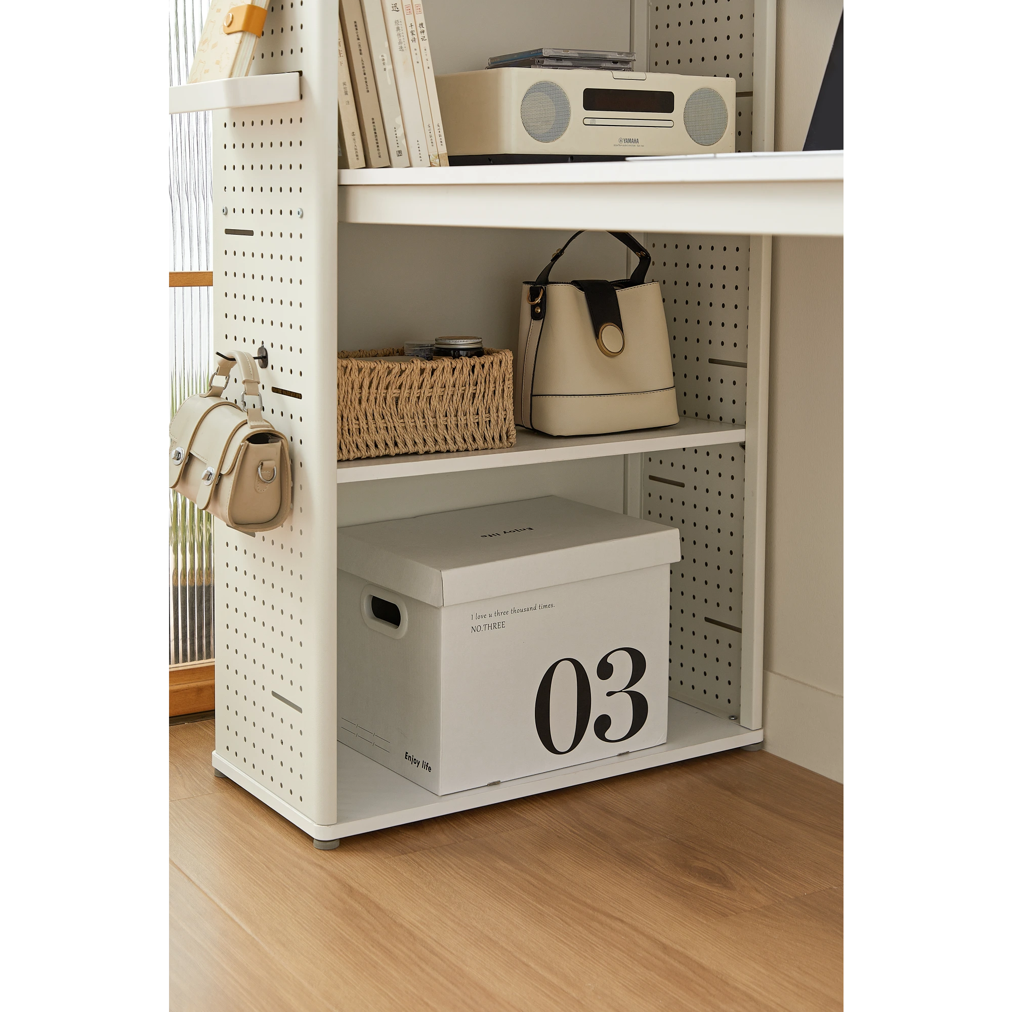 Linspire Ascend Desk with Shelves, White