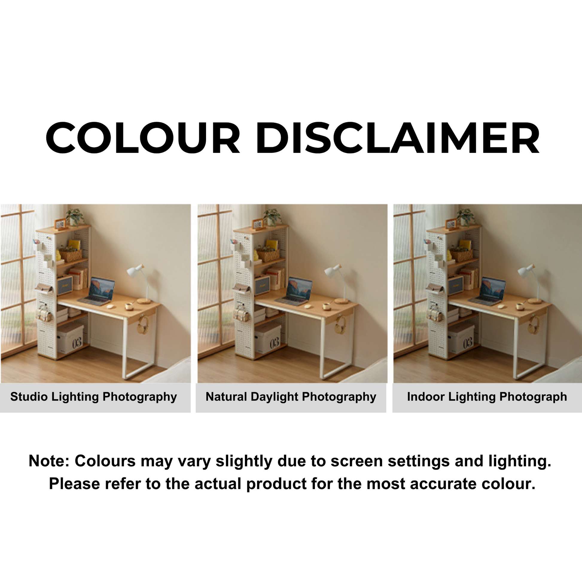 Linspire Ascend Desk with Shelves, Natural Wood & White