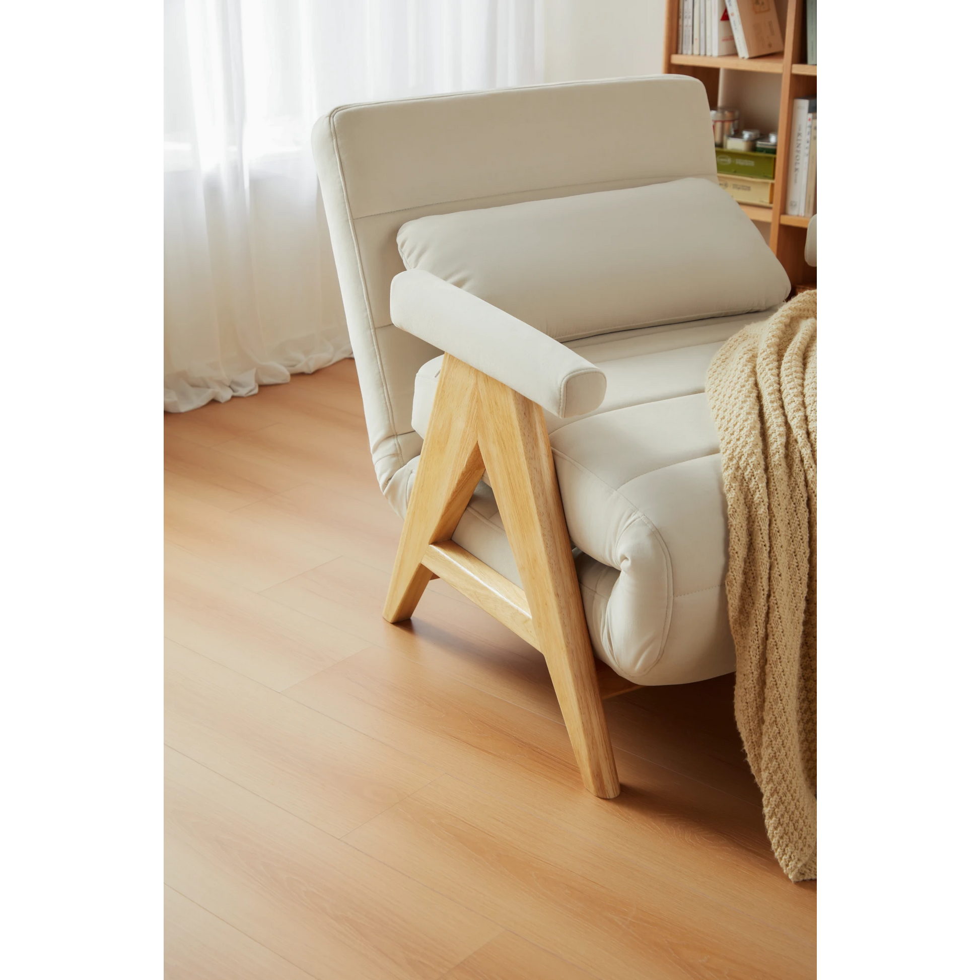 Linspire Aura Foldable Lounge Chair, White