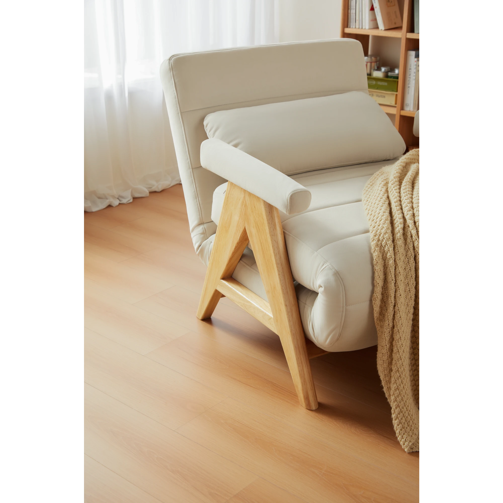 Linspire Aura Foldable Lounge Chair, White