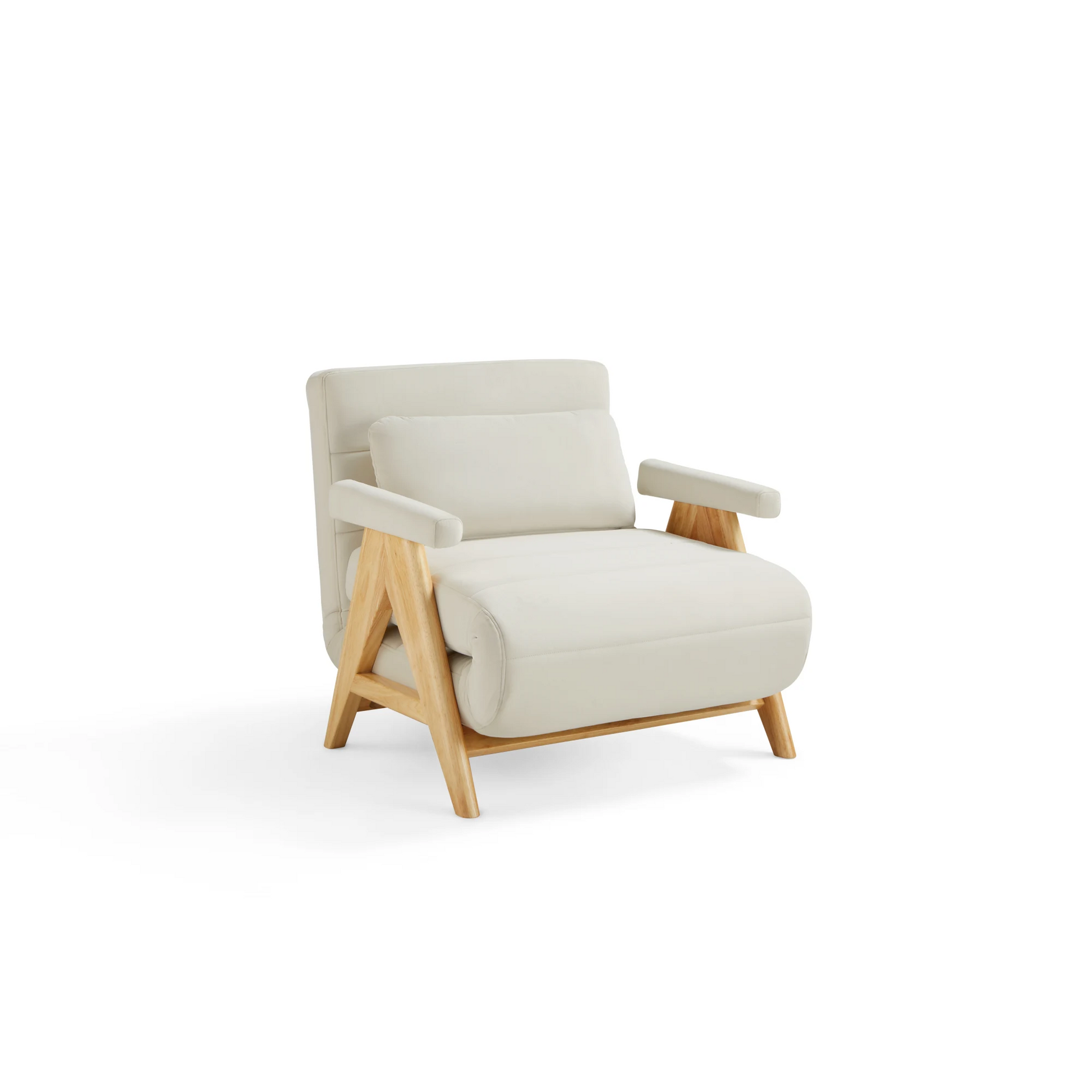 Linspire Aura Foldable Lounge Chair, White