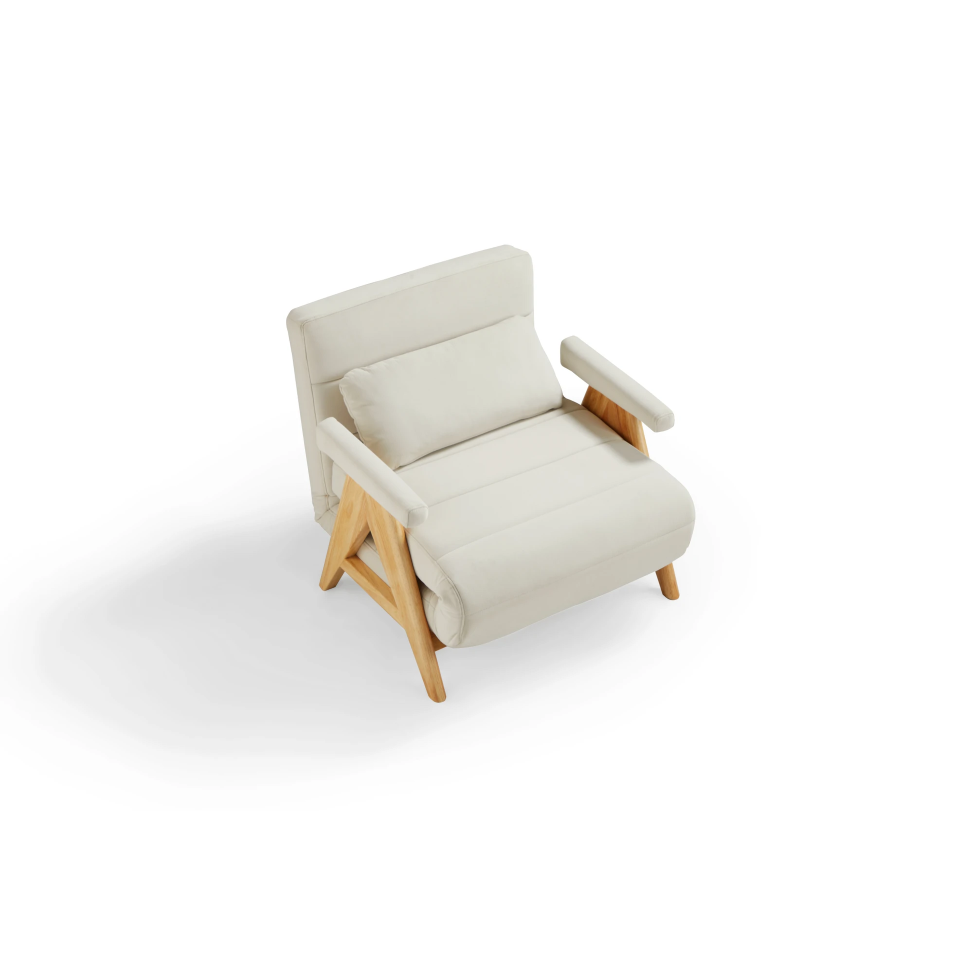 Linspire Aura Foldable Lounge Chair, White