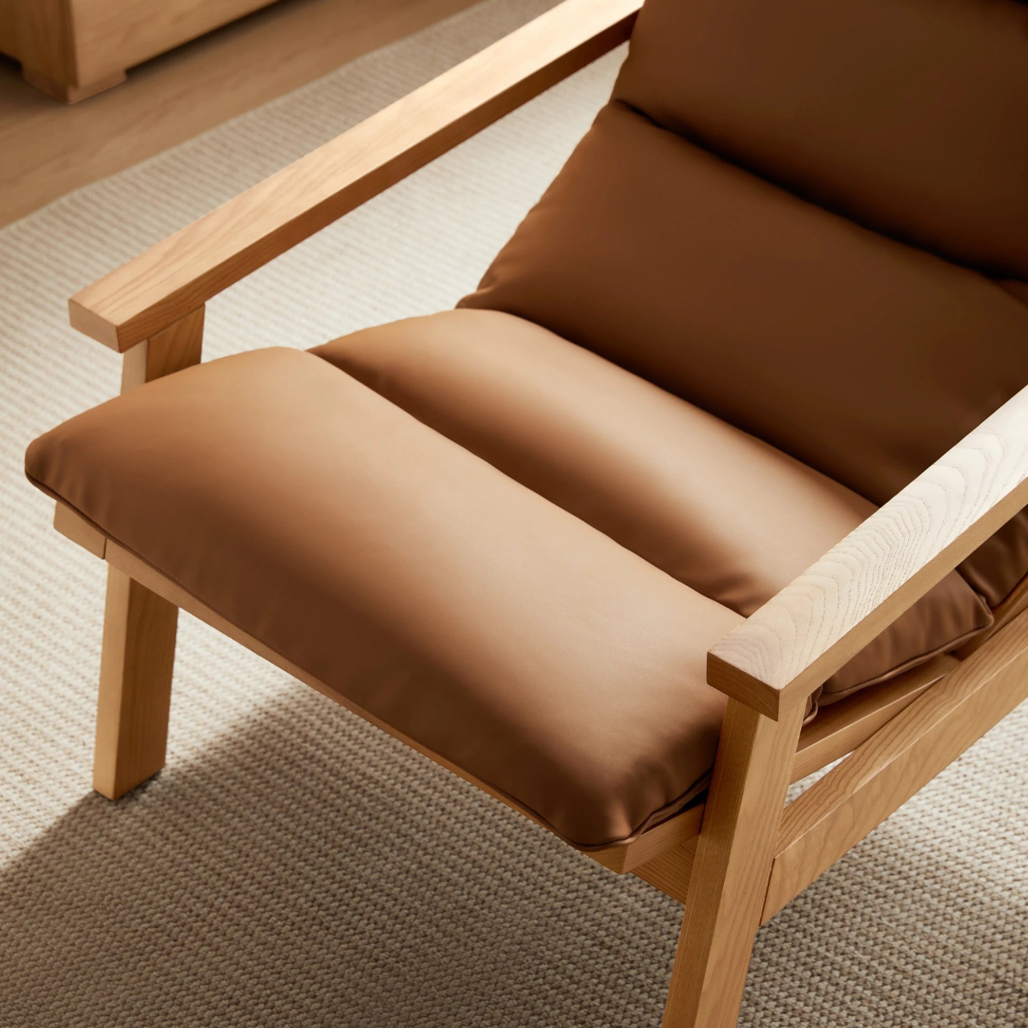 Linspire Bliss Solid Wood Armchair, Orange