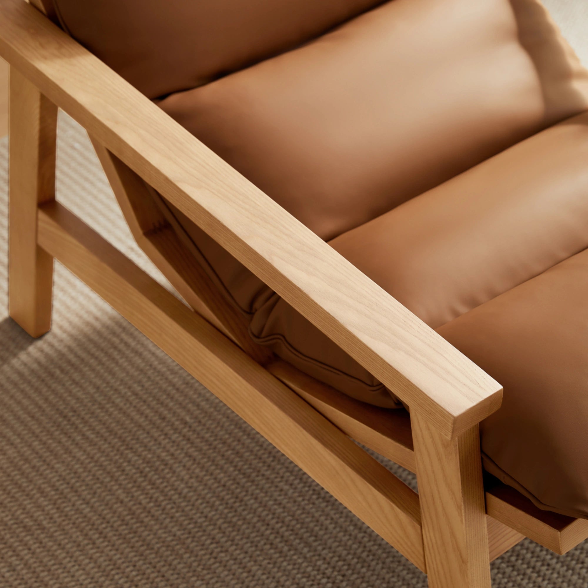 Linspire Bliss Solid Wood Armchair, Orange