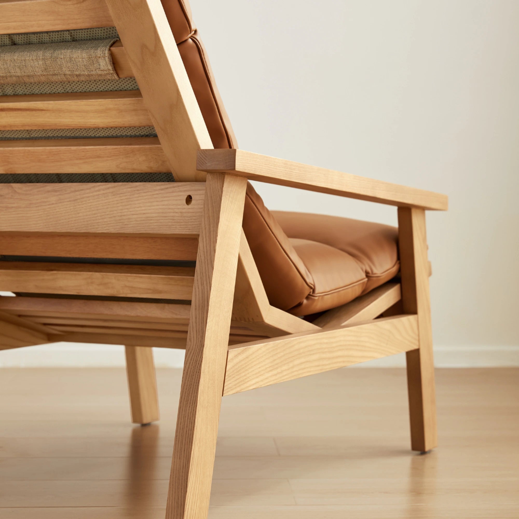 Linspire Bliss Solid Wood Armchair, Orange
